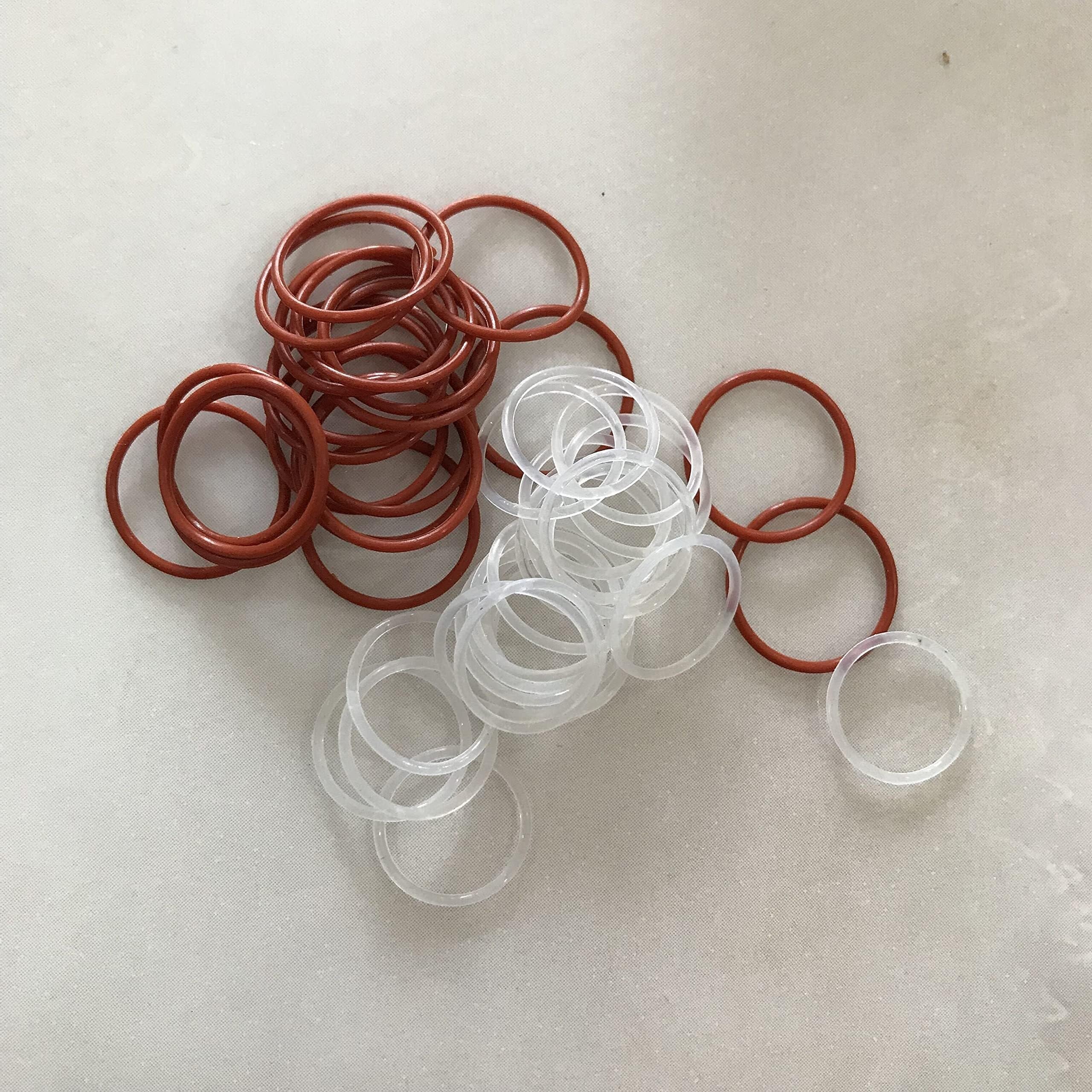 silicona o anillos manguera arandelas junta de gom Junta tórica de caucho silicona Multicolor OD 5-22 mm Espesor 1,2 Paquete 100 piezas(OD 15mm/red/1.2mm)