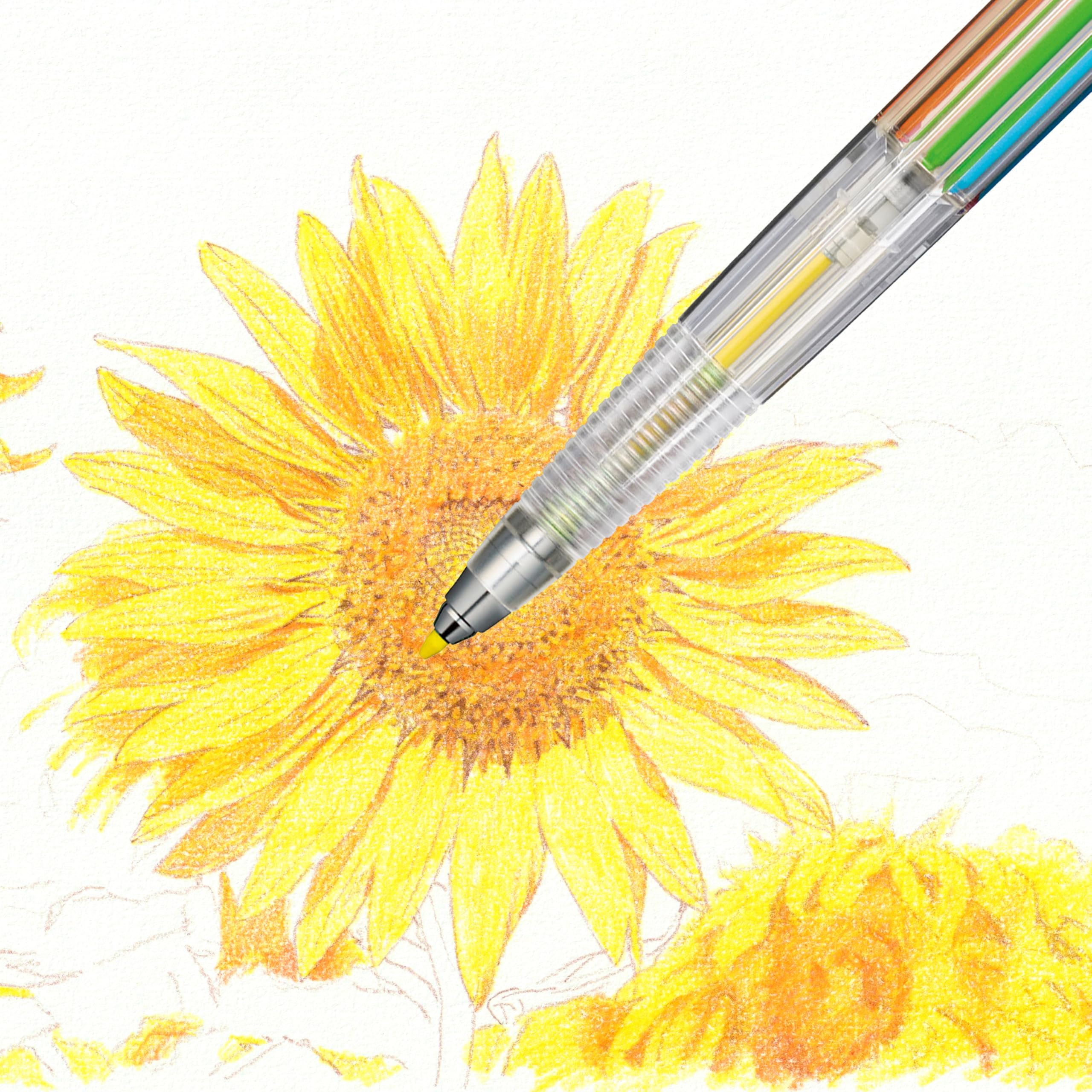 Pentel XPH804ST Art Multi 8, 8 mines de couleur, avec kit de recharge