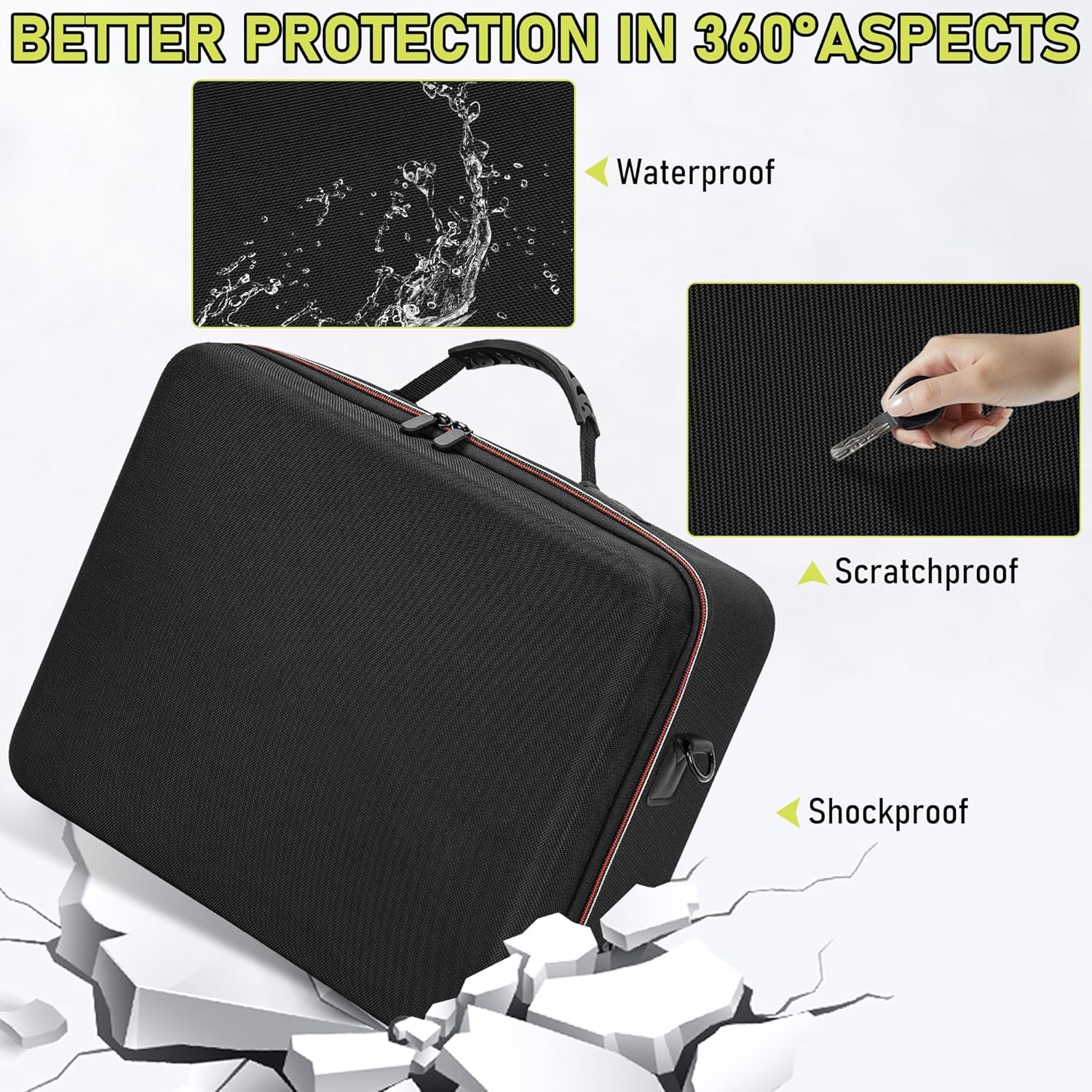 LASUK Hard Carrying Case Compatible Xbox Series X, Travel Professional bag Protective for Xbox Series X Console, Controllers, Cables and Other Accessories