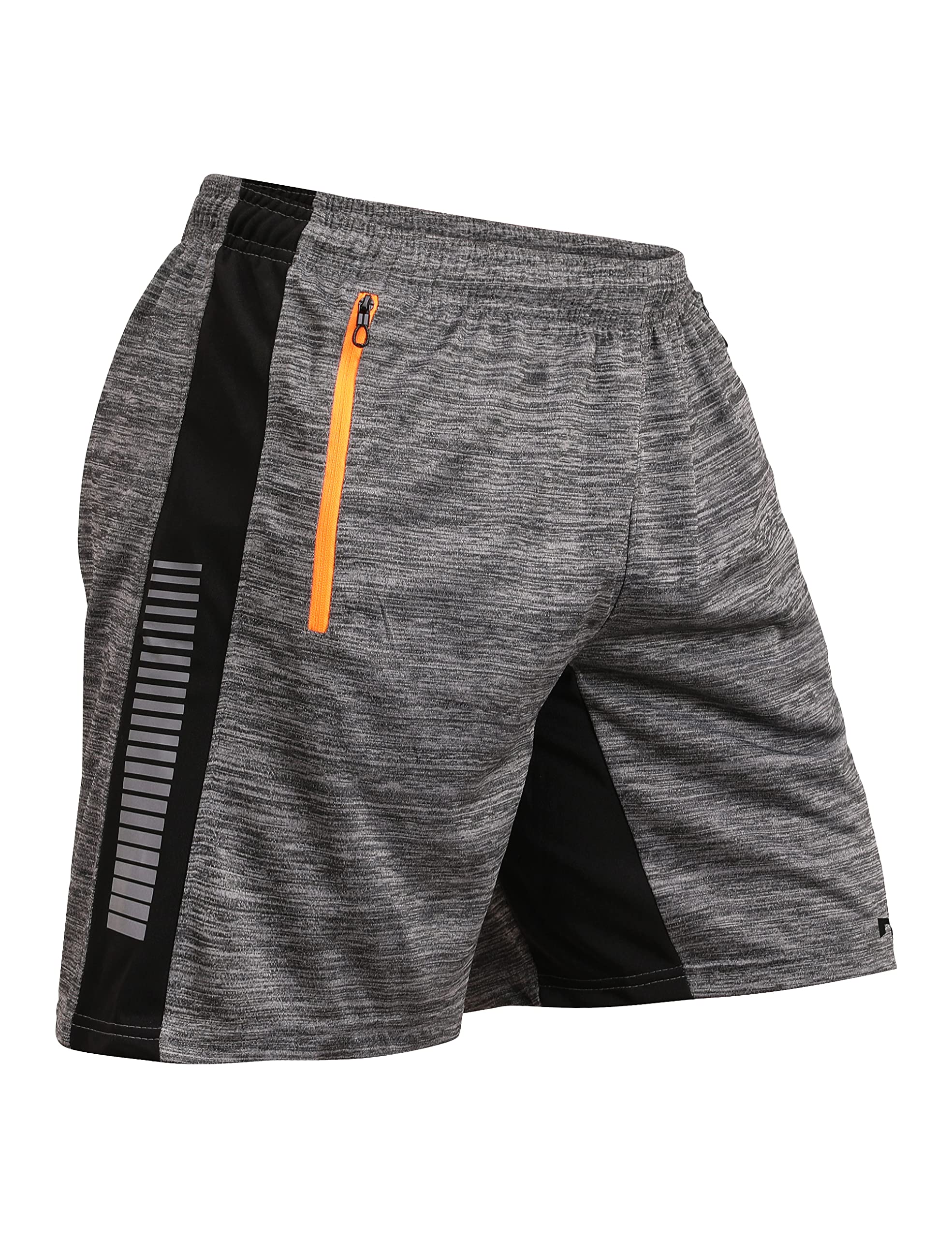 NEVER LOSEMen's Cycling Shorts (XXL, Grey)