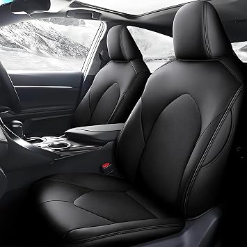 IKABEVEM Car Seat Cover for Toyota Camry XLE,XLE V6,XSE,XSE V6 2018 2019 2020 2021 2022 2023 2024 Full Set Black