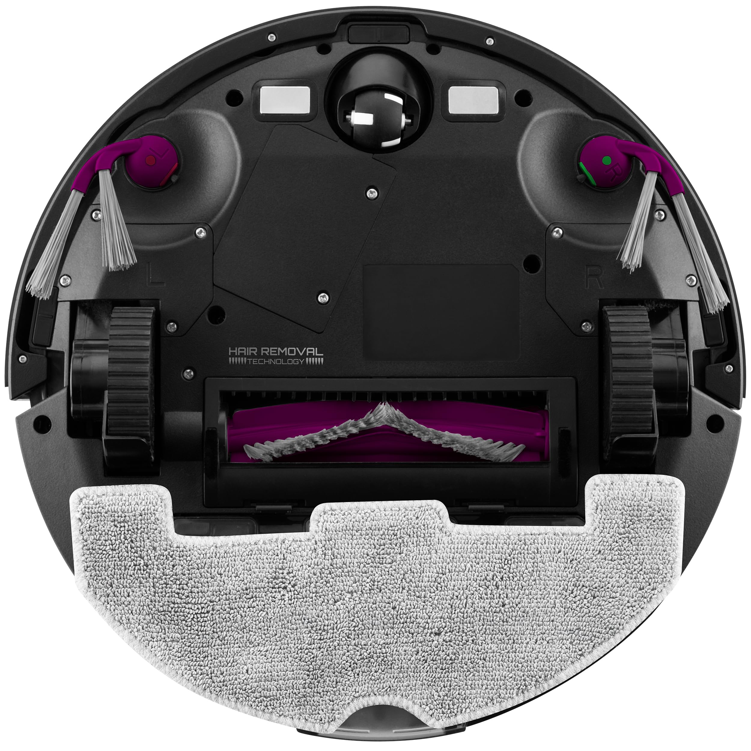 ETA Aron 2 Robotersauger mit Wischfunktion | Saug- und Wischroboter mit Smart-App | Super-Slim-Design, Double Mop Modus gegen Flecken | Gyro-Navigation I HEPA-Filter | Schwarz