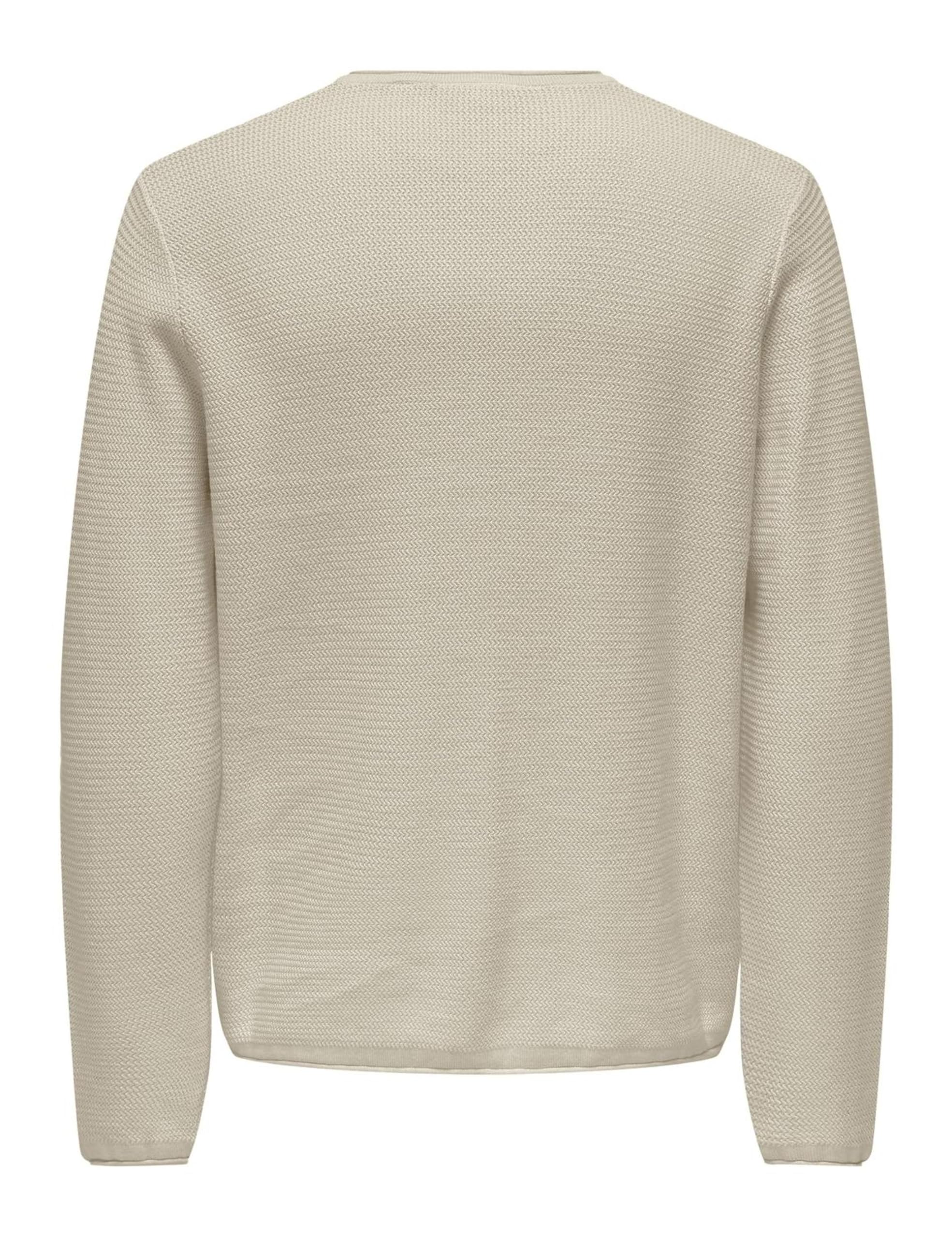 Only & Sons SÓLO&Hijos Suéter Hombre Cuello Redondo Algodón Cómodo Elegante Jersey Punto