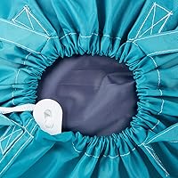 Vista 6 de HOMEST Paquete de 2 bolsas de lavandería de viaje con asas, base cuadrada que puede transportar hasta 3 cargas de ropa, almacenamiento de ropa sucia