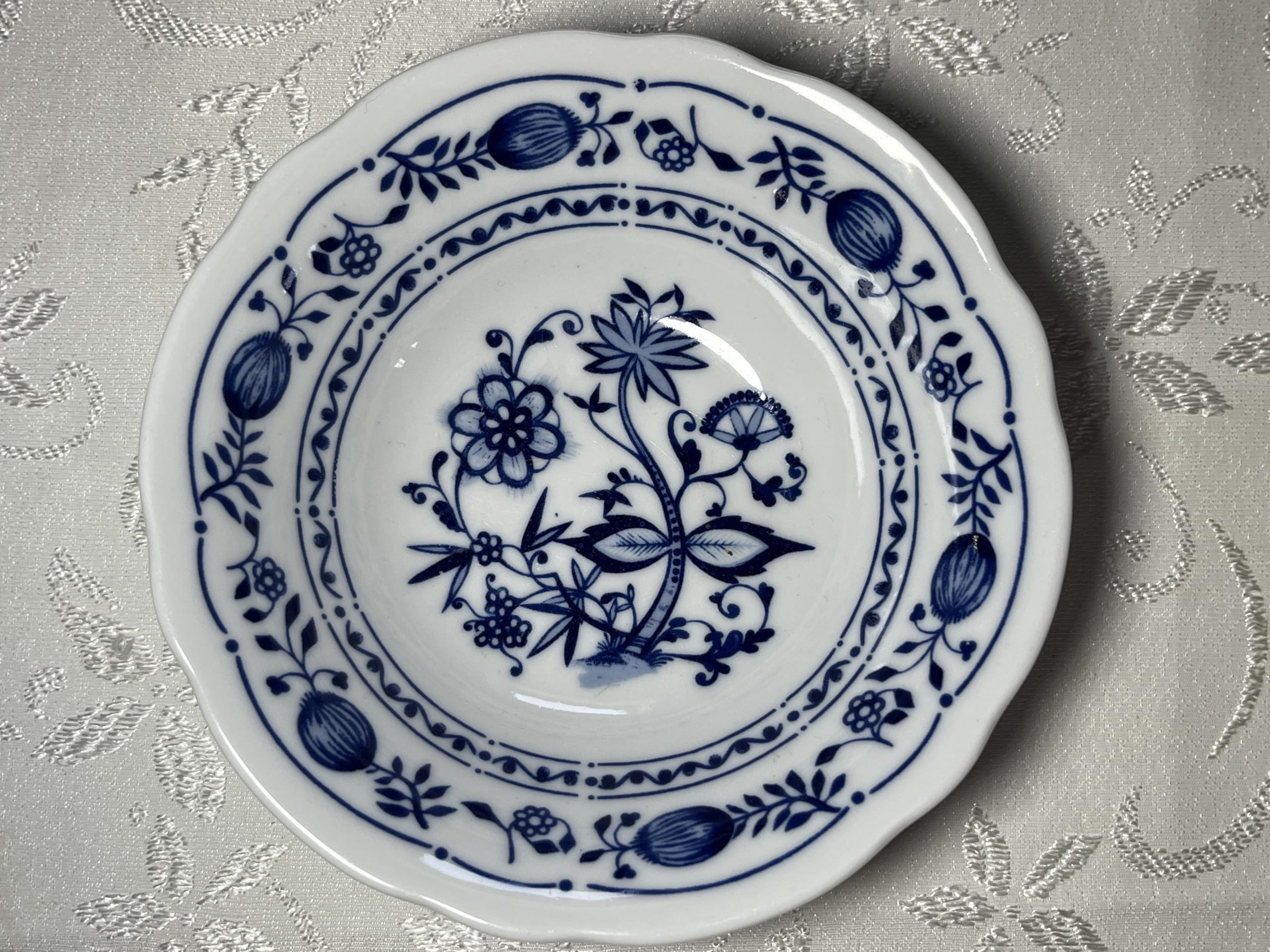 Generisch Porzellan Zwiebelmuster, kleine Schale, 13 cm breit und 4cm tief Made in Kahla