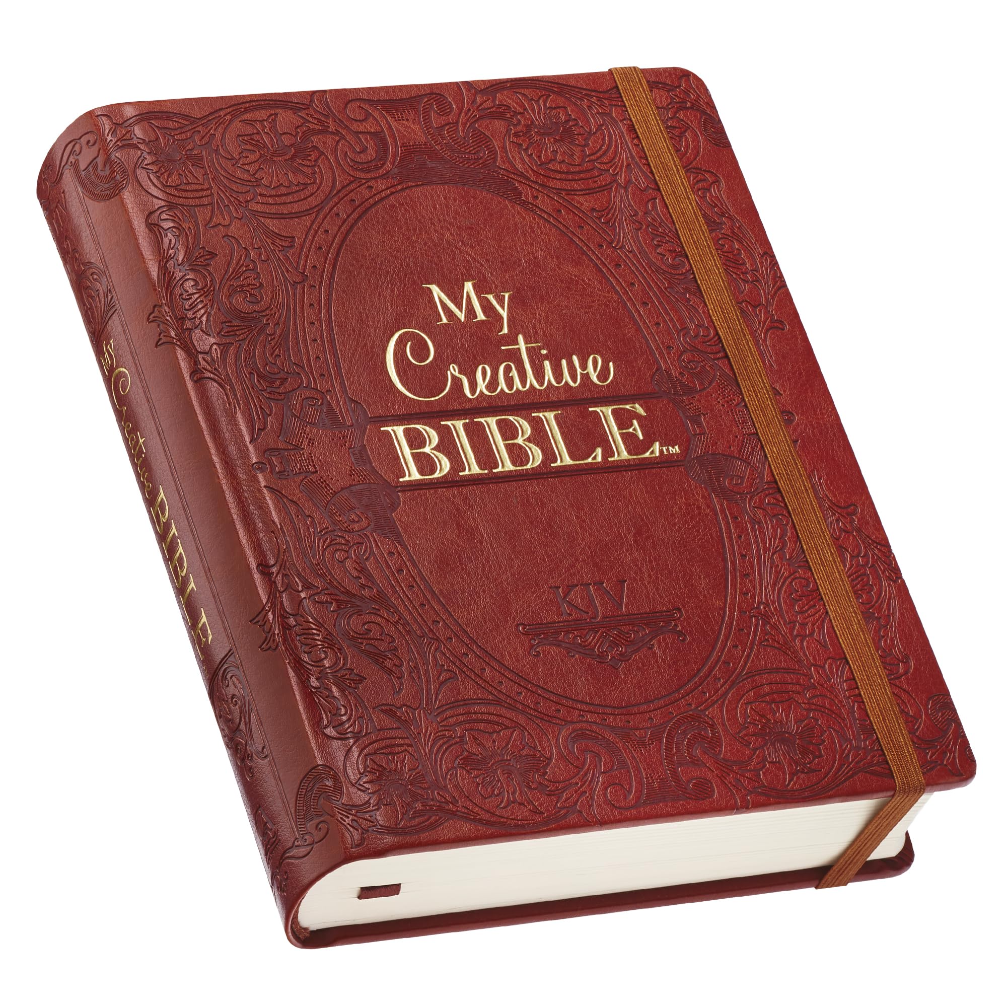KJV Holy Bible, My Creative Bible, Faux Leather Hardcover - Ribbon Marker, King James Version, Saddle Tan w/Elastic Closure (KJV Creative Editions)