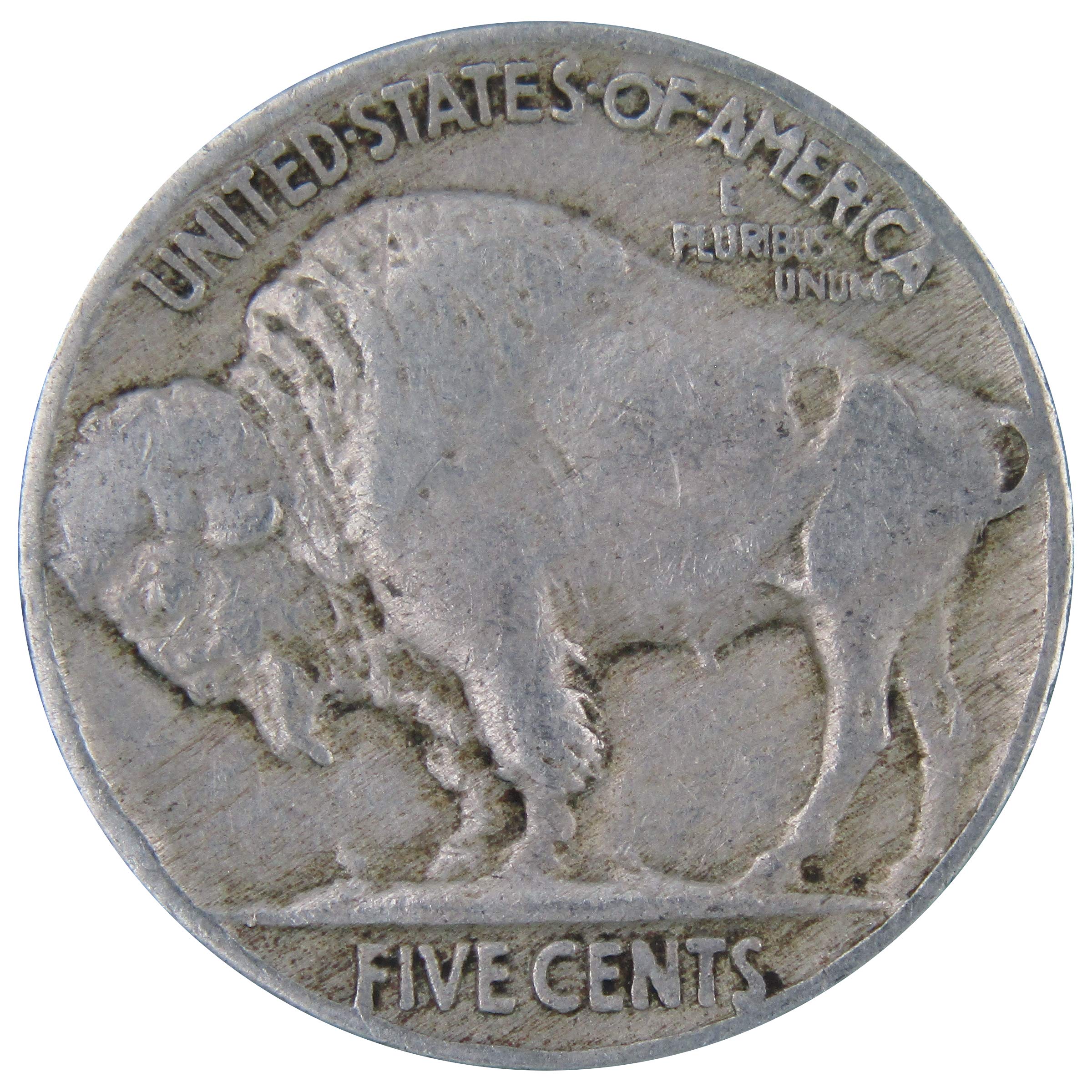(稀少)アメリカ合衆国　バッファロー　ニッケル(5セント) 白銅貨 1927 S 1927 Indian Head Buffalo Nickel 5 Cent Piece F Fine 5c US Coin