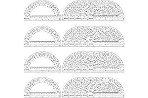 EBOOT Clear Plastic Protractors in Bulk: Essential Math Tools for Students and Professionals