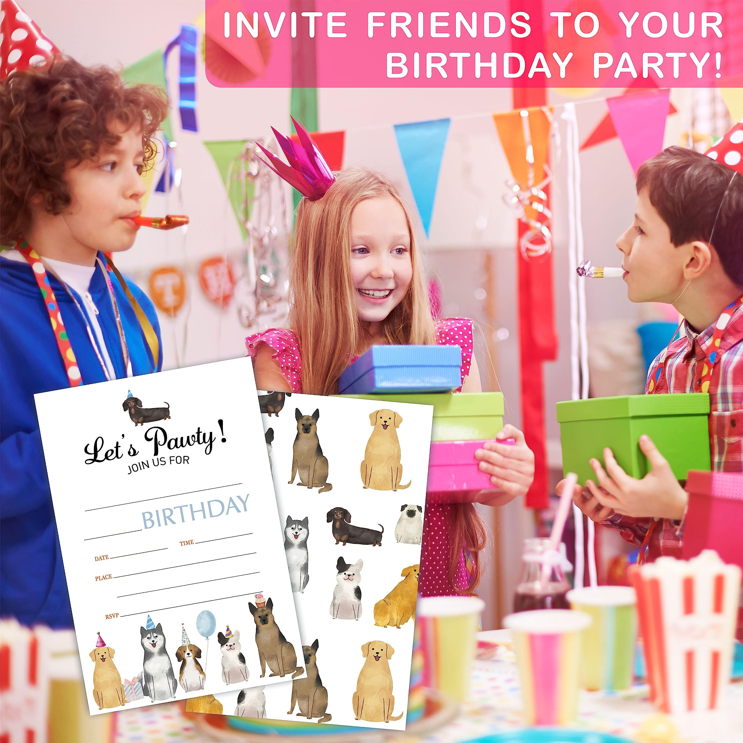 Editable Dog Birthday Party Invitation Puppy Birthday Invite Boys Blue Doggy Shelter Animal Pet Vet Download Printable Template Corjl 0384