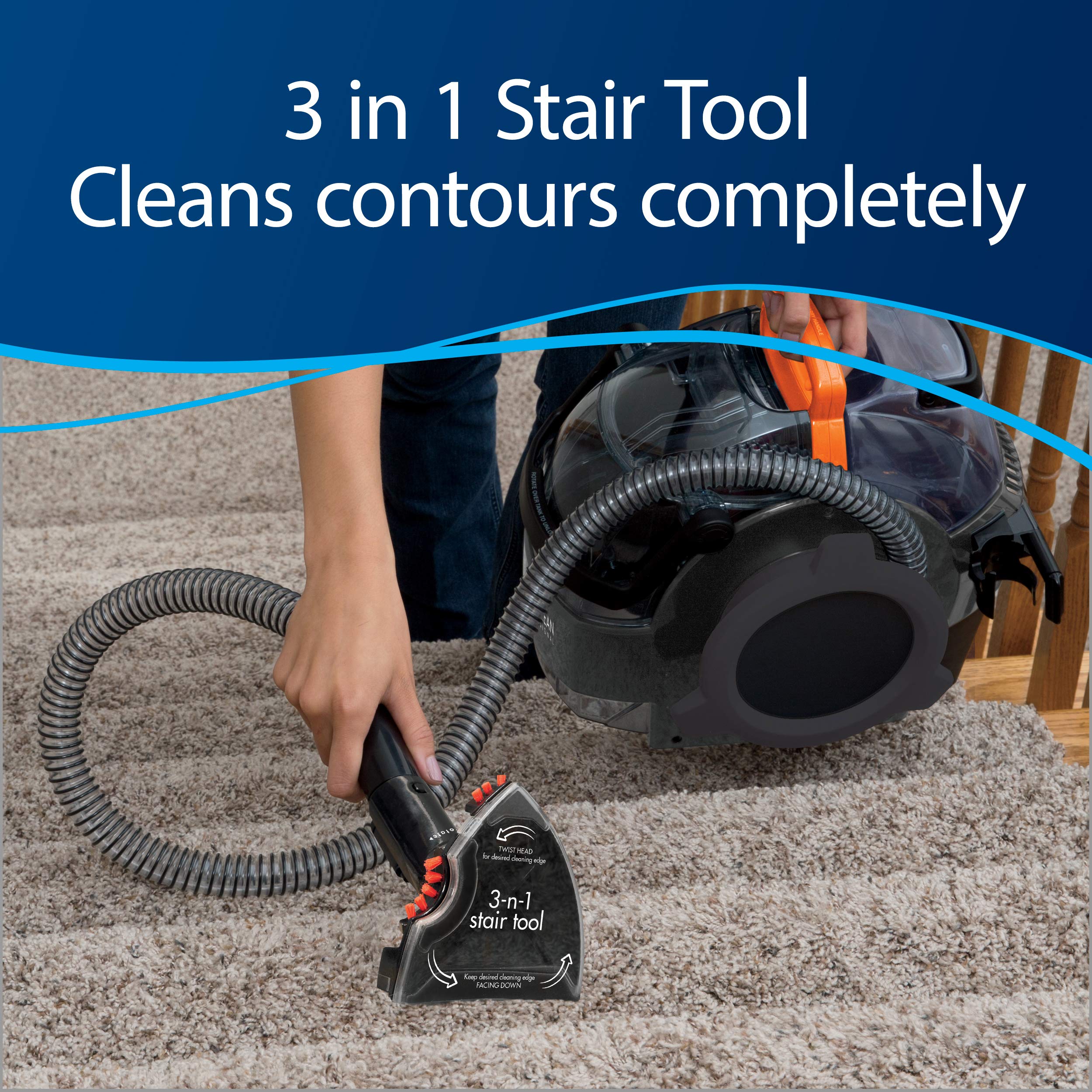 BISSELL SpotClean Professional | limpiador quitamanchas para moquetas, alfombras y tapicería | portátil | 1558N