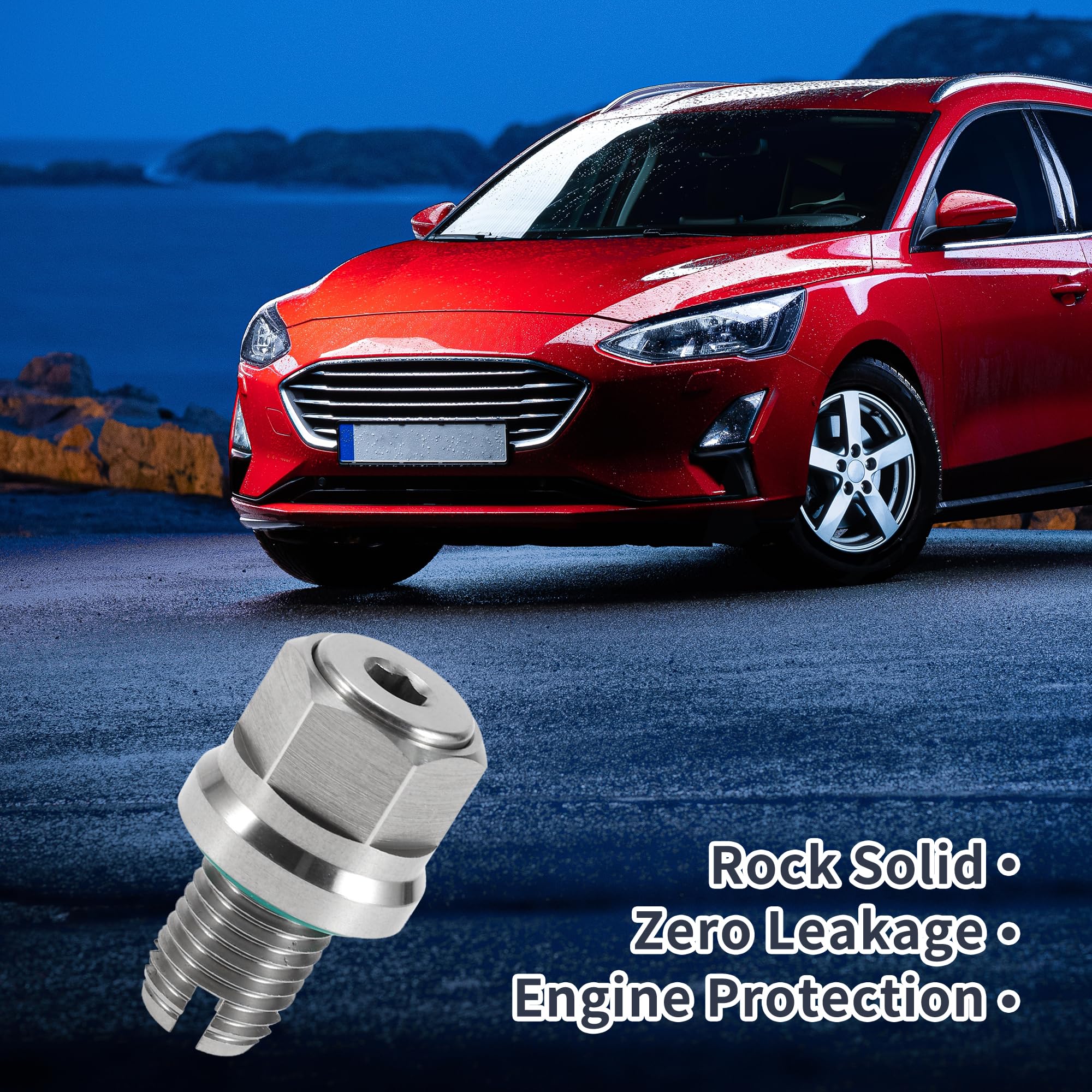 Bullone Di Scarico Olio Antisperdite 1pc Riparazione Filo | Rame Acciaio Inossidabile. Filettatura M10.4-1.25mm. Per Chevrolet, Per Ford. Include 1 Chiave, 2 O Ring, 3 Guarnizioni.