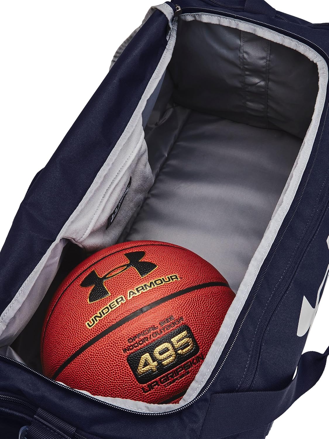 Under Armour Unisex-Adult Undeniable 5.0 Duffle, Midnight Navy (410)/Metallic Silver, Medium - Image 7