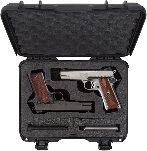 Miniatura 5 de Nanuk 910 Impermeable 2UP Classic Pistol Estuche Duro - Negro