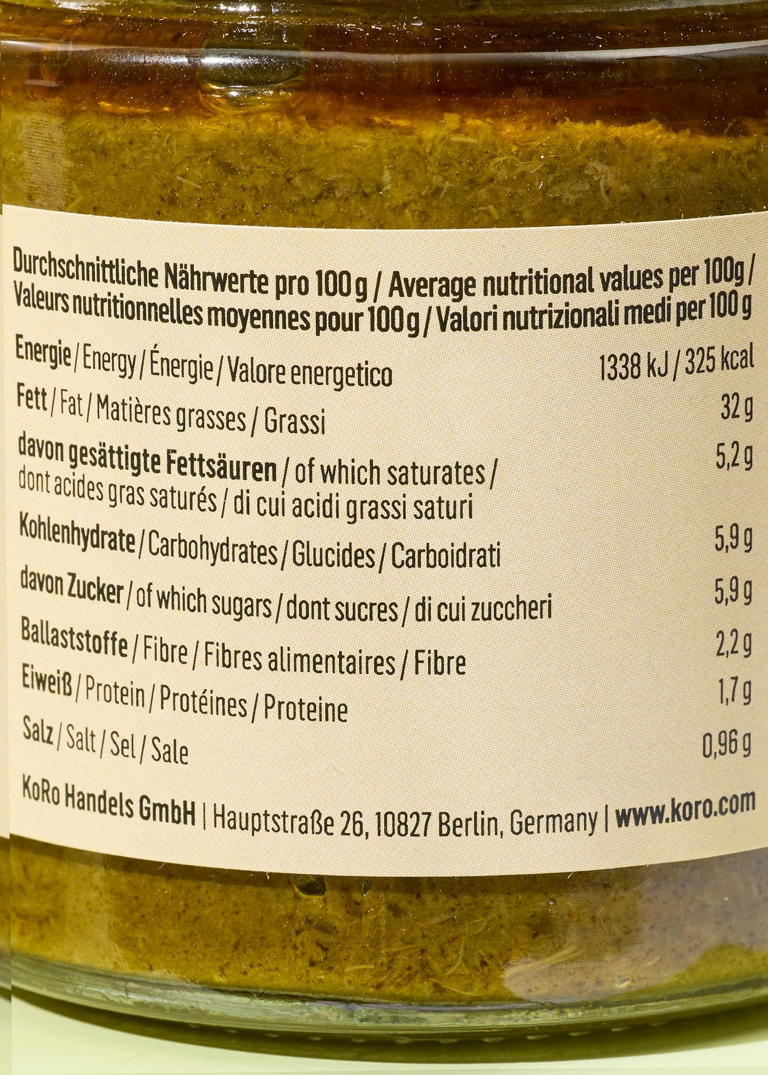 KoRo – Pesto bio au fenouil sauvage 6 x 190 g – Fabriqué en Sicile – Affiné avec des raisins secs et des tomates séchées – Vegan
