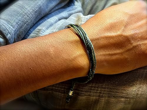 Miniatura 2 de Custom Sized Camouflage Bracelet Camo Army Military Green String Cord Adjustable Drawstring Hunter Gift