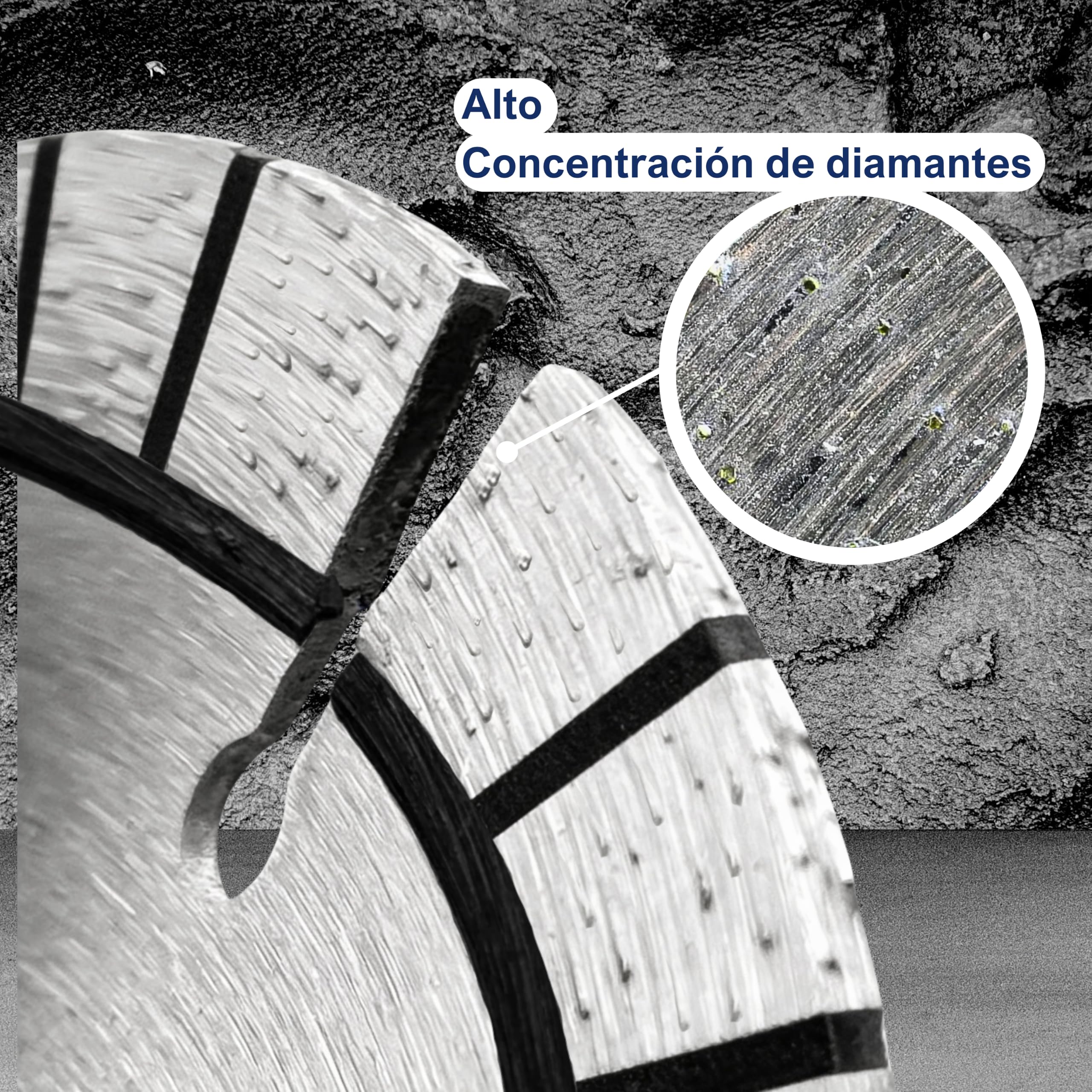 SOLGA Disco de corte Diamant Turbo de 400 mm, hormigón, piedra, hormigón armado, ladrillo, granito, asfalto, amoladora angular (gasolina/eléctrica), larga vida útil, orificio de 25,4 mm