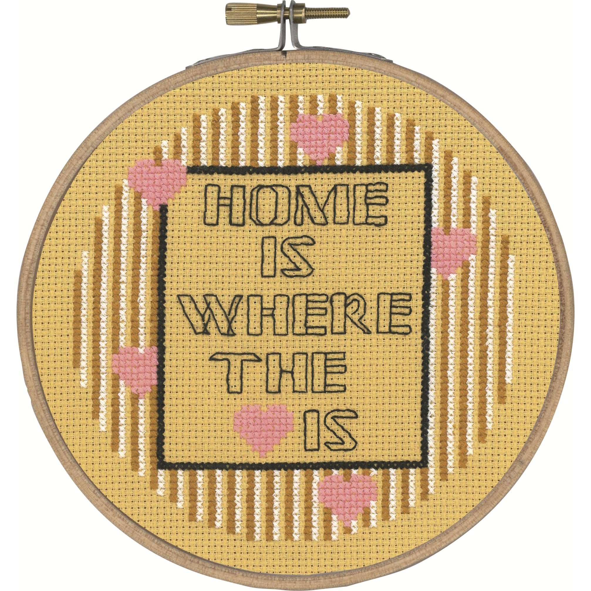 Permin Counted Cross Stitch Kit with Hoop - Home is