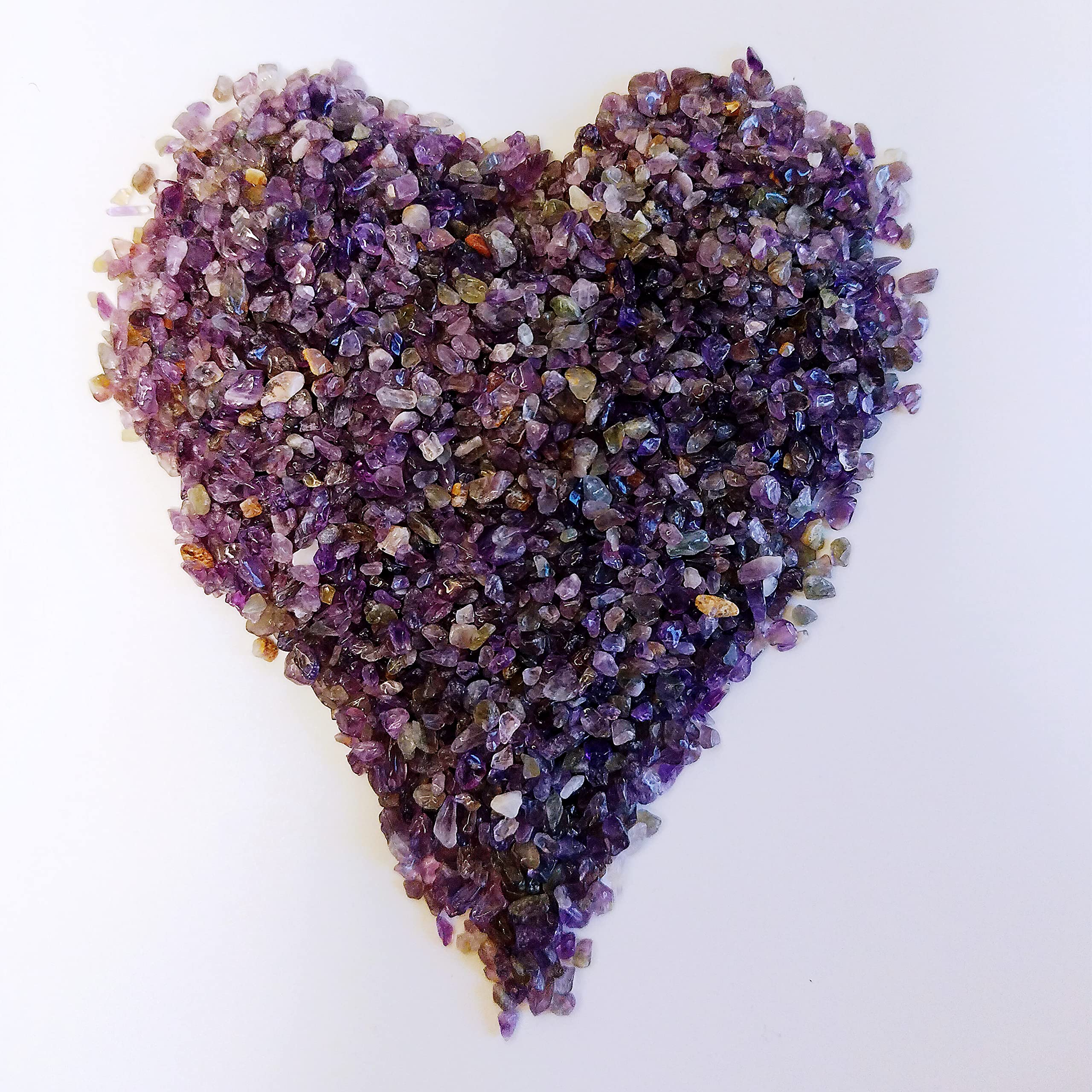 ZEN&TAONatural Amethyst Crystal Gemstone Semi-precious Stone Chips/Mini Tumblestones, Various Sizes and Weight, Decorative Stones (3-5mm 100g)