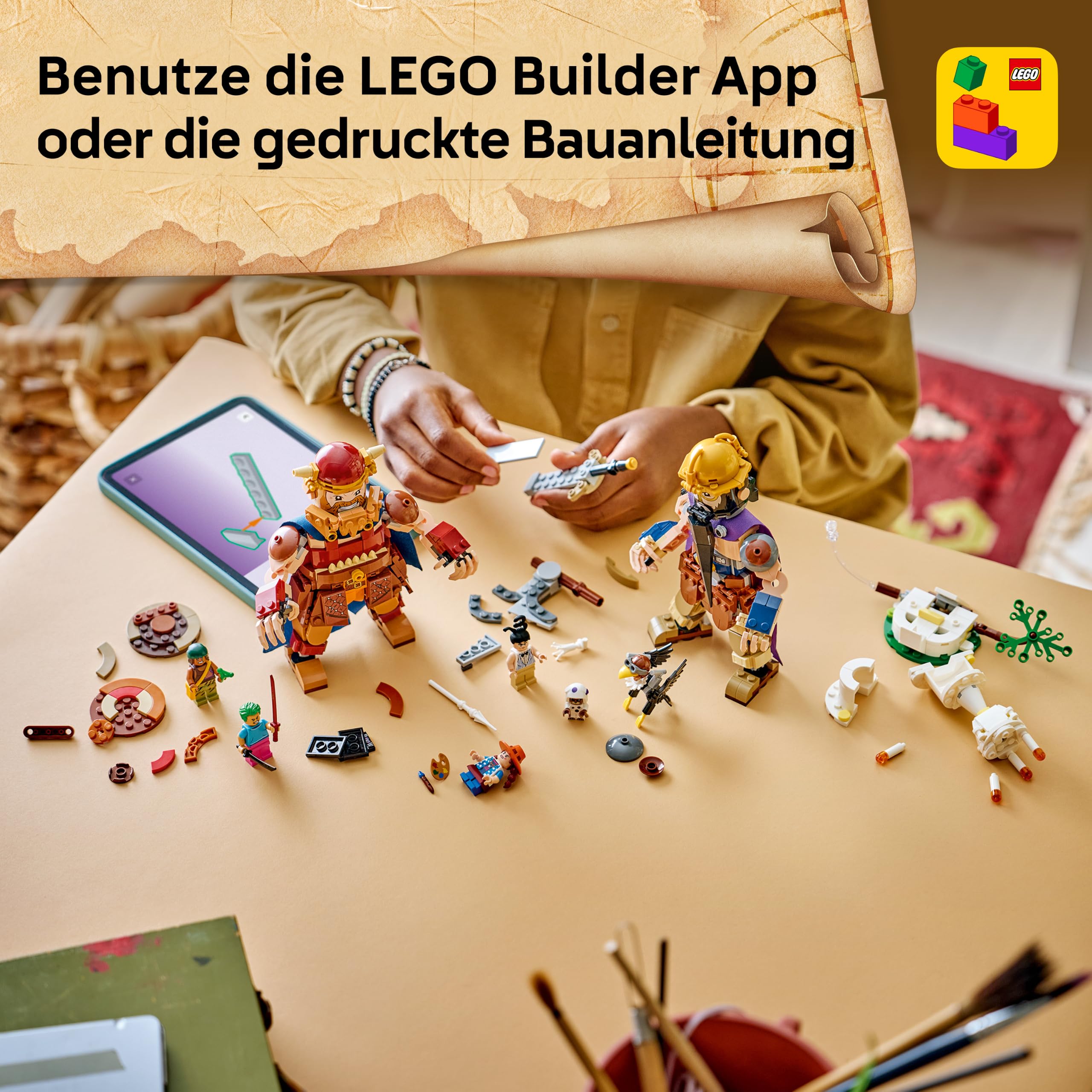LEGO ONE PIECE Woogey vs. Boogey - Riesen von Little Garden - Interaktives Spielzeug mit 2 Actionfiguren und 5 Minifiguren - Geschenk für Jungen, Mädchen und Fans ab 9 Jahren - 75644