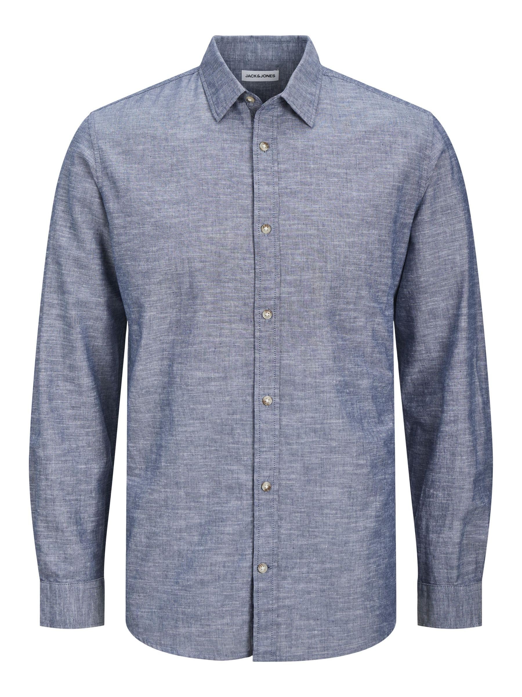JACK & JONES JJESUMMER LS SN Shirt, Faded Denim, M