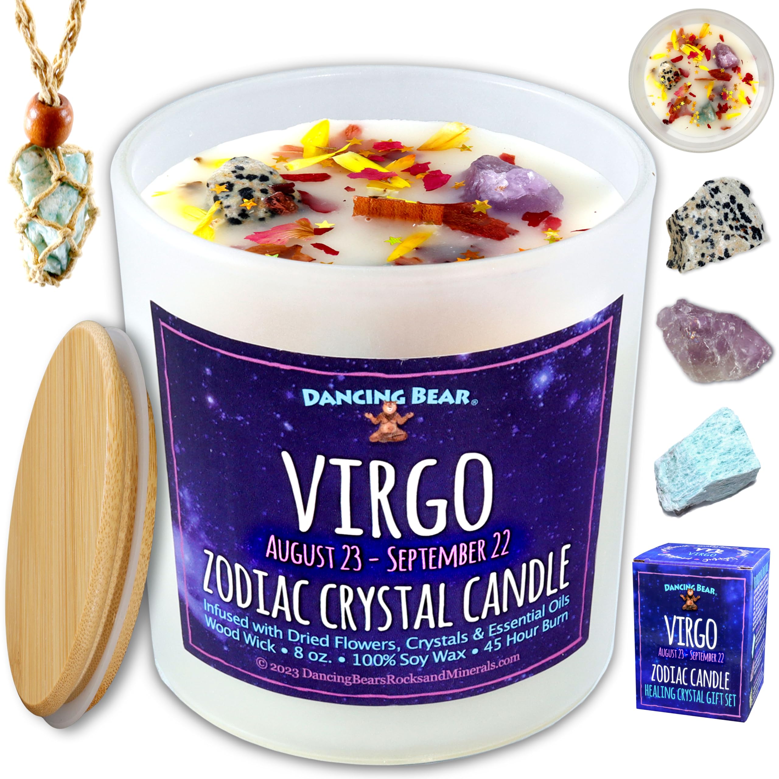 DANCING BEAR Virgo Zodiac Candle Gift Box Set