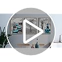 Natural Wood Framed Canvas Wall Art for Living Room Wall Decor for Bedroom Blue Abstract Wall Pictures Bathroom Black and White Paintings Office Decoration Modern Home Decor Framed Art Prints