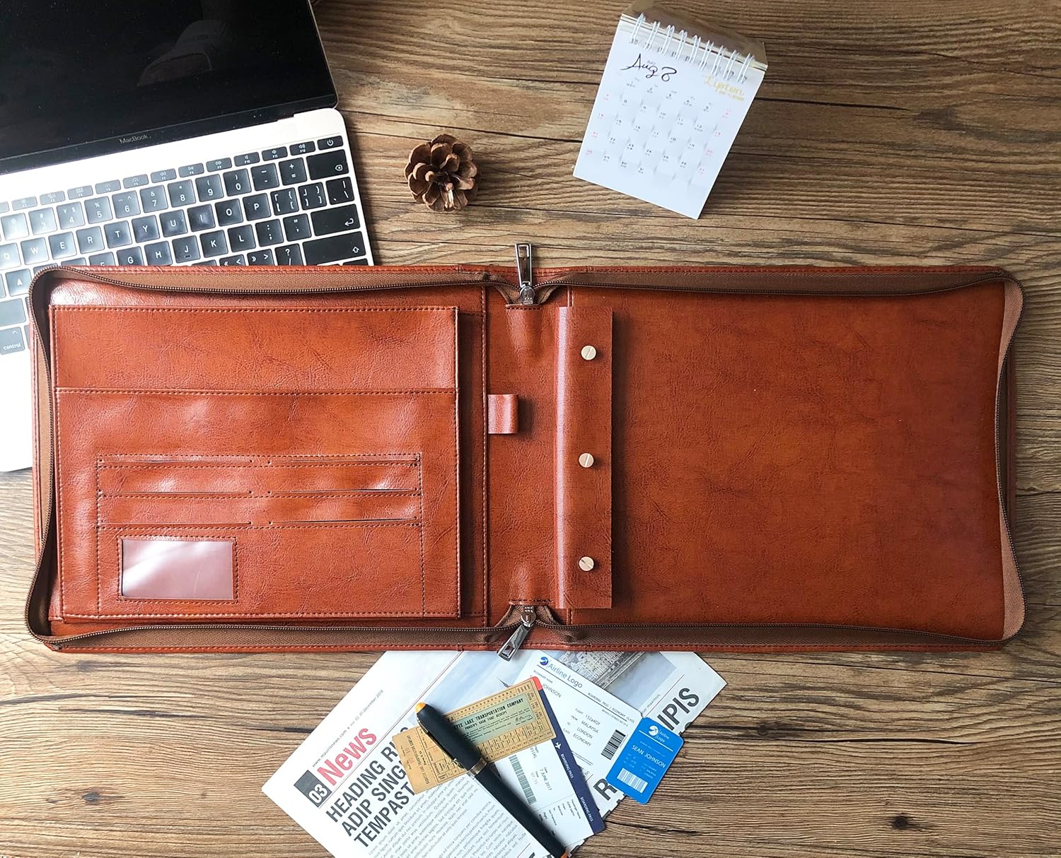 Professional Vegan Leather Pilot Logbook, Pilot Journal for Letter Size Paper, Pilot Log Book Binder, Pilot Log Organizer, logbook Aviation Cover