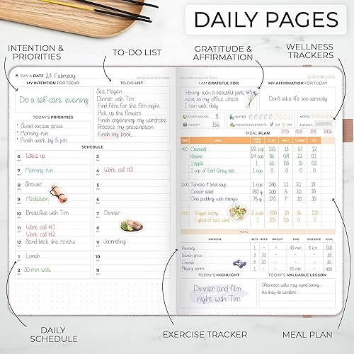 Miniatura 4 de Clever Fox Wellness Planner Premium - Diario de estilo de vida diario para apoyar la salud, la nutrición y el ejercicio - Diario de vida saludable