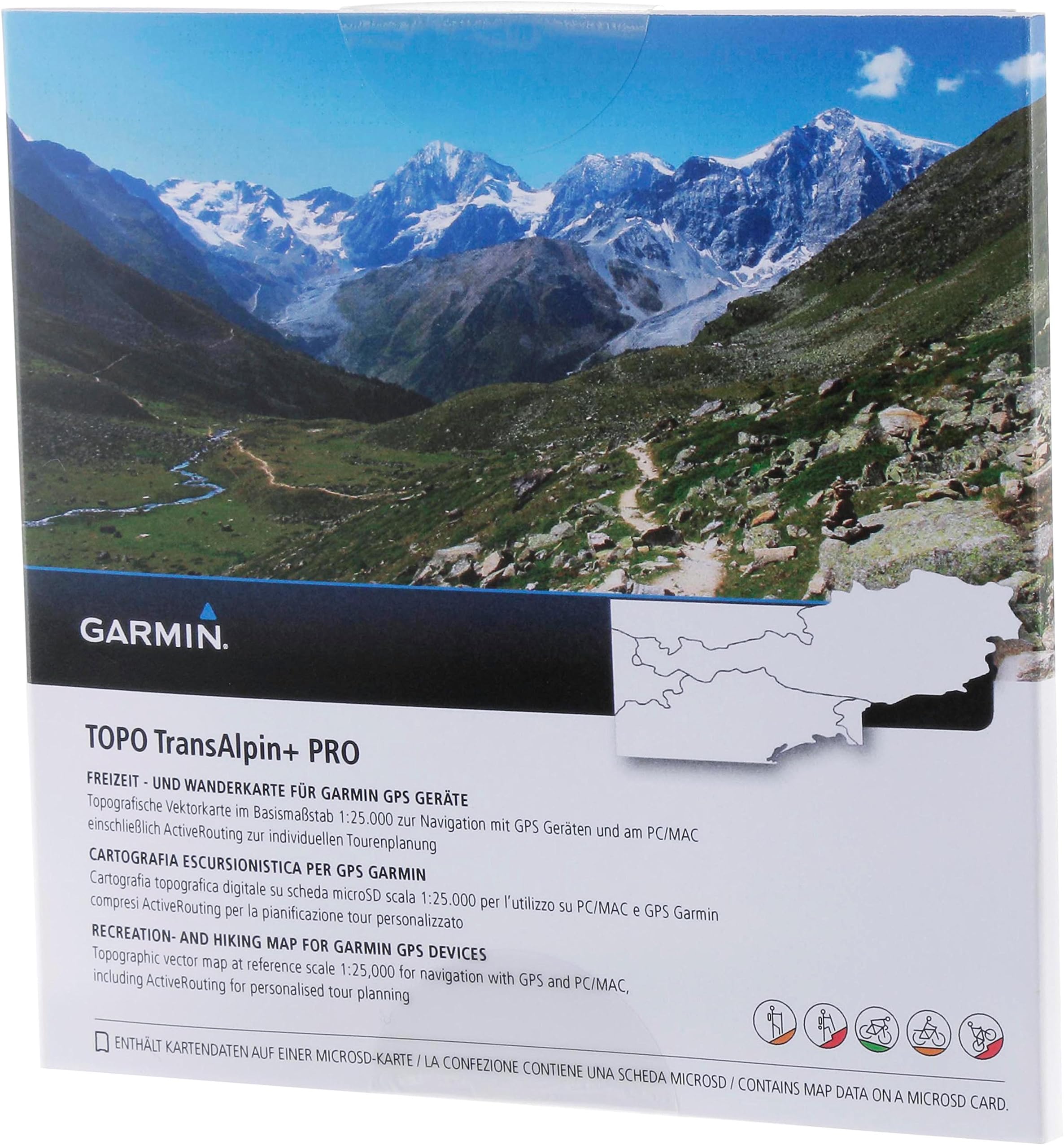 Garmin Uni Topo Transalpin+ Pro Topographic Vector Map – Black – M