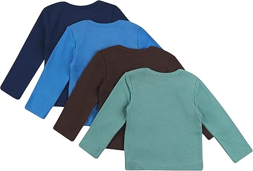 Miniatura 2 de Hanes Camiseta de manga larga para bebé, camiseta de punto Ultimate Flexy para niños y niñas, paquete de 4
