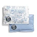 Fit & Fresh Cool Coolers 2 Pack Soft Ice for Lunch Bags, Flexible Stretch Nylon, Durable, Reusable Lunch Box Ice Packs, Soft Ice, Reusable Freezer Packs, Lunch Ice, Easy to Clean, Blue Floral
