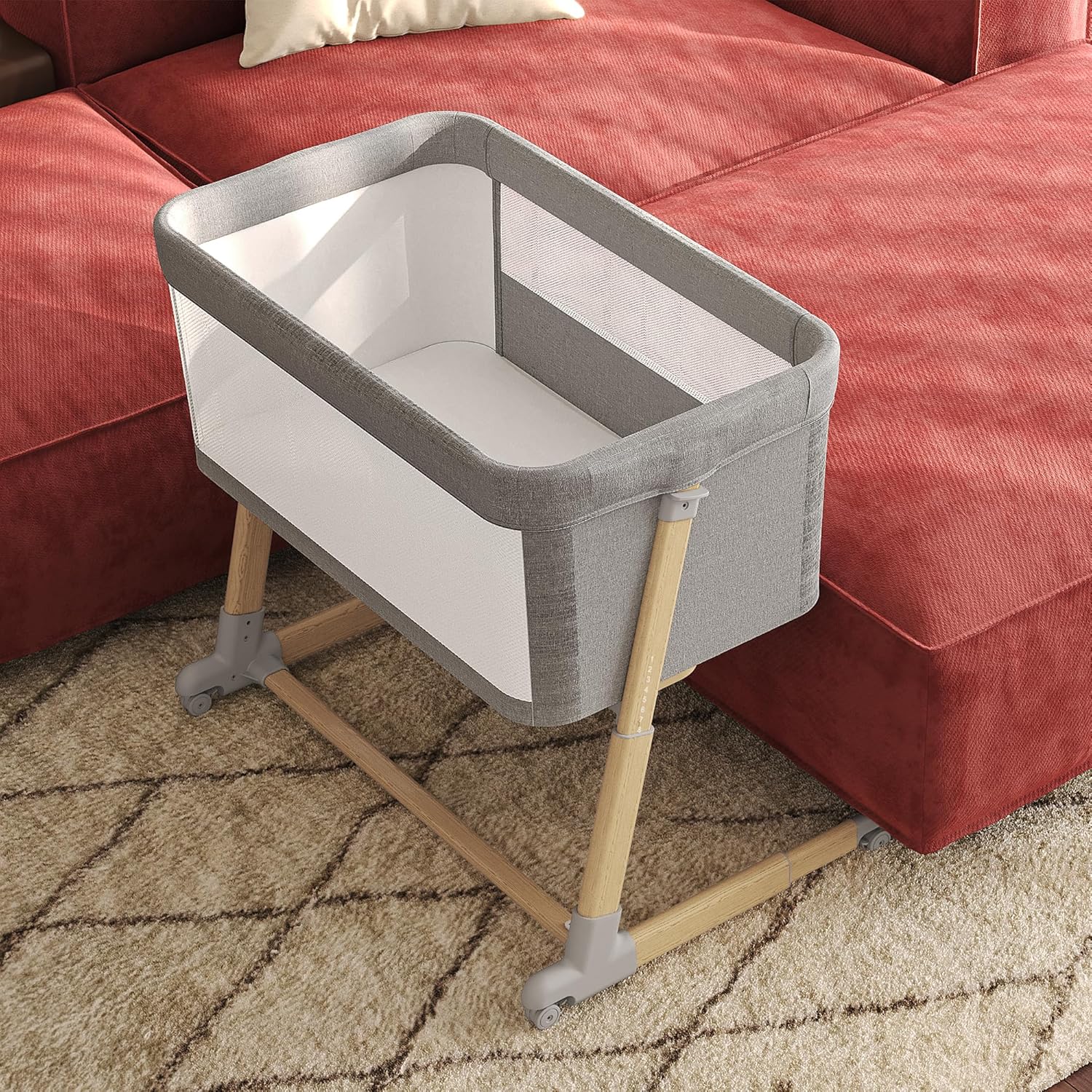 AMKE Baby mesh Bedside Sleeper,Portable for