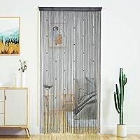 Vista 15 de Cortinas de puerta con tiras de cuentas. DIY cuentas densas para puertas,entradas y ventanas