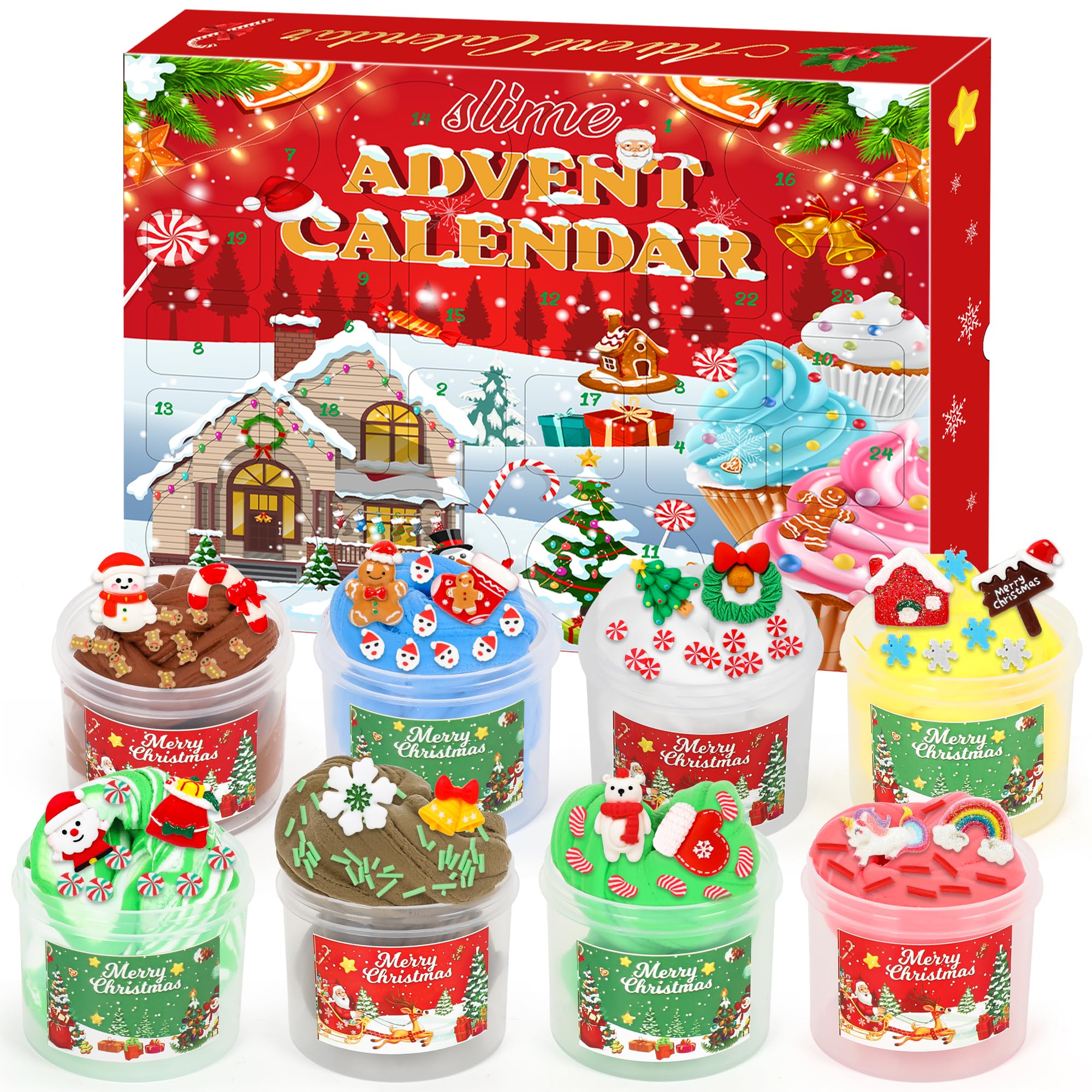 Advent Calendar Kids Girls Advent Calendar 2021 Slime Christmas