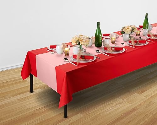 Miniatura 2 de BloominGoods Camino de mesa desechable para mesa de comedor, 16 pulgadas, paquete de 20 caminos de mesa de papel negro similar al lino para fiestas,