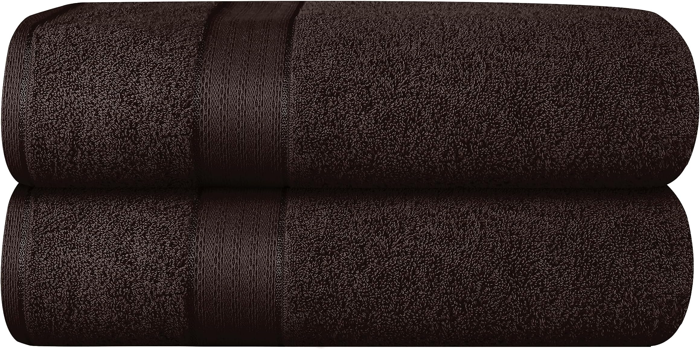 GLAMBURG 700 GSM Premium 2-Pack Oversized Extra Large Bath Sheet Set - 100% Combed Cotton - 2 Bath Sheet 35x70 - Luxury Hotel & Spa Quality - Durable Ultra Soft Highly Absorbent - Chocolate Brown