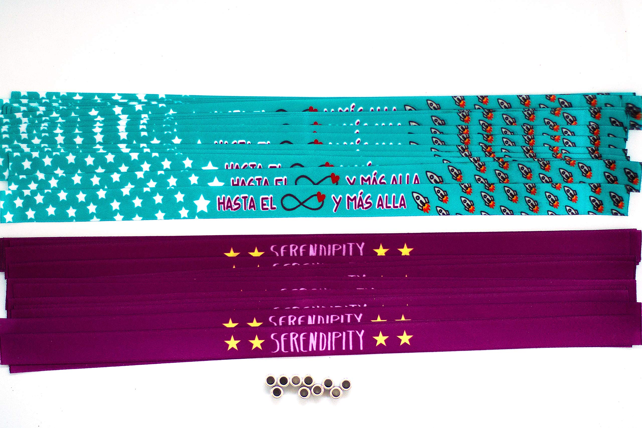 TARJA 73 - Pulsera de Tela Personalizada - Pack de 50 - Regalo Personalizado y Original