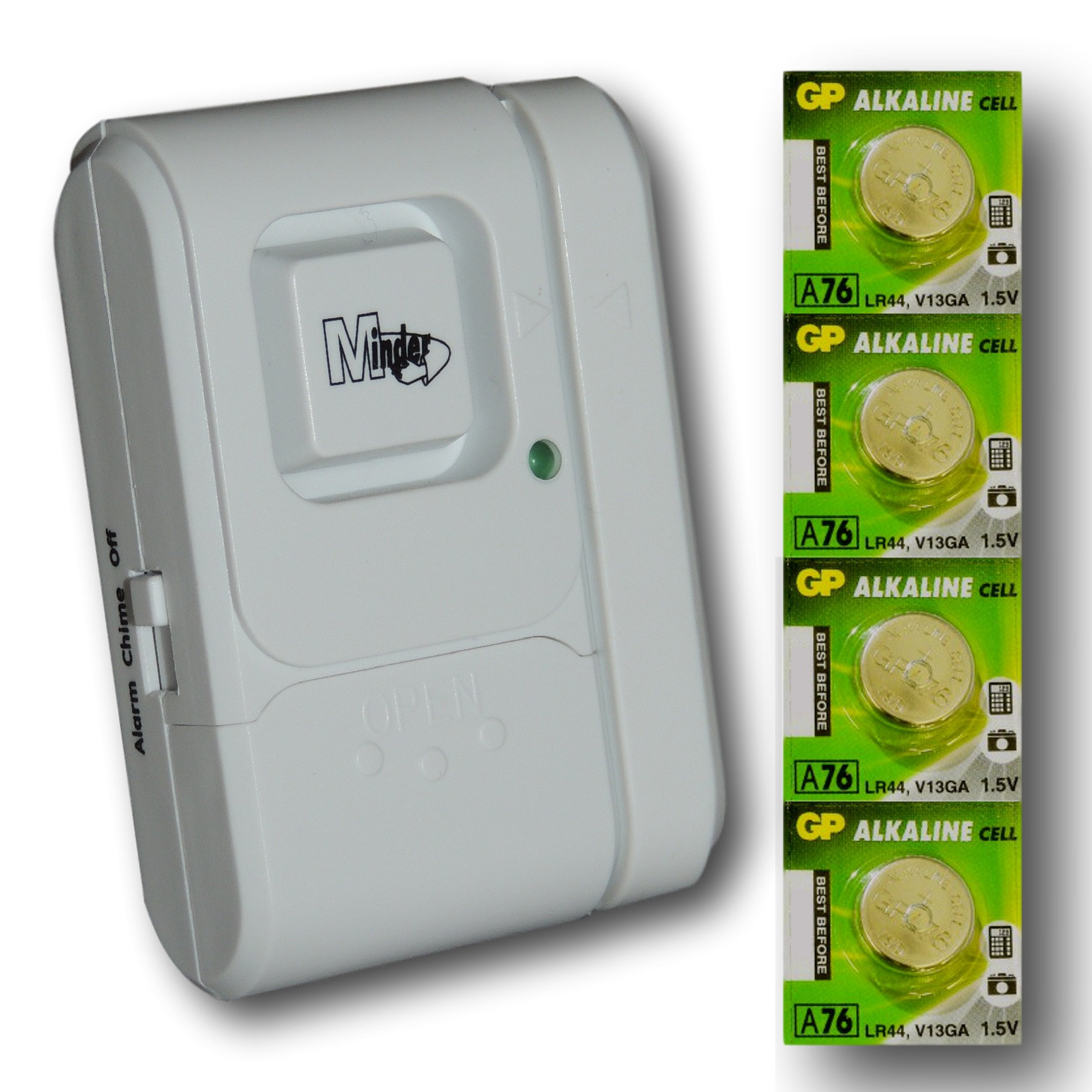 Eposgear Minder Mini Door & Window Magnetic Contact Security Burglar Visitor Alarm Chime (1, With Extra Batteries)