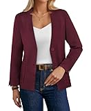 Women Sweater Blazer Business Casual Knit Cardigan 2025 Long Sleeve Suit Jackets Work Blazers with Pockets