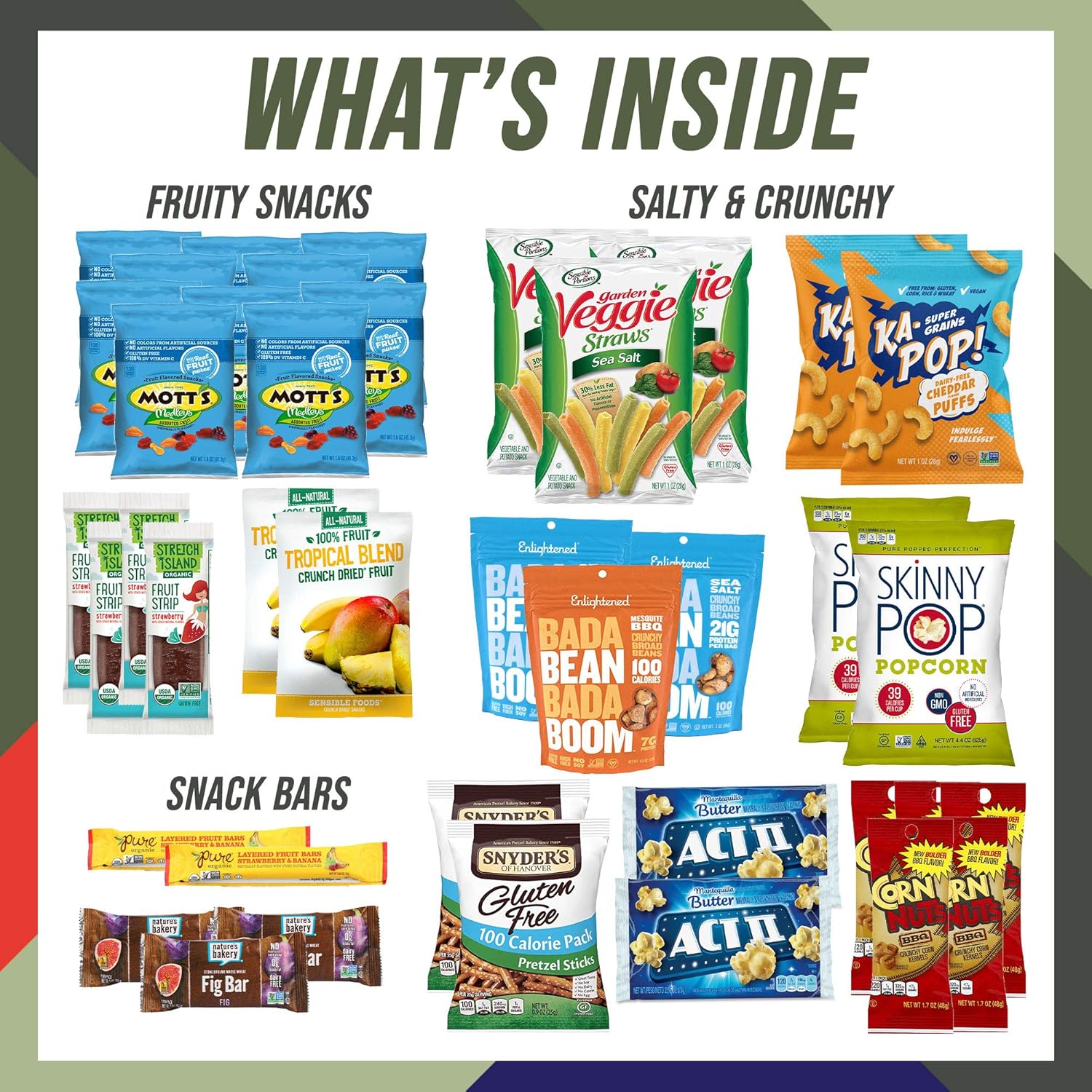 Military Birthday Allergy Friendly Snack Box (40 Variety Gluten Free, Dairy Free, Vegan Gift Basket Care Package) Popcorn, Pretzels, Fruit Strips, Fig Bar & More - My Hero Crate