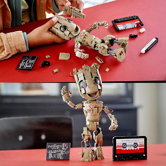 Foto 5 de 8 de LEGO Marvel Yo Soy Groot, Figura de Decoración para Construir, Juguete de Construcción