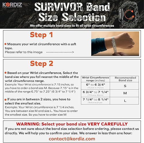 Miniatura 6 de KORDIZ Survivor Pro - Correa de nylon paracord para Apple Watch ULTRA 3, ULTRA 21 49mm y Series 11, 10, 9, 8, 7-1, SE3, SE2, SE 46mm 45mm 44mm 42mm