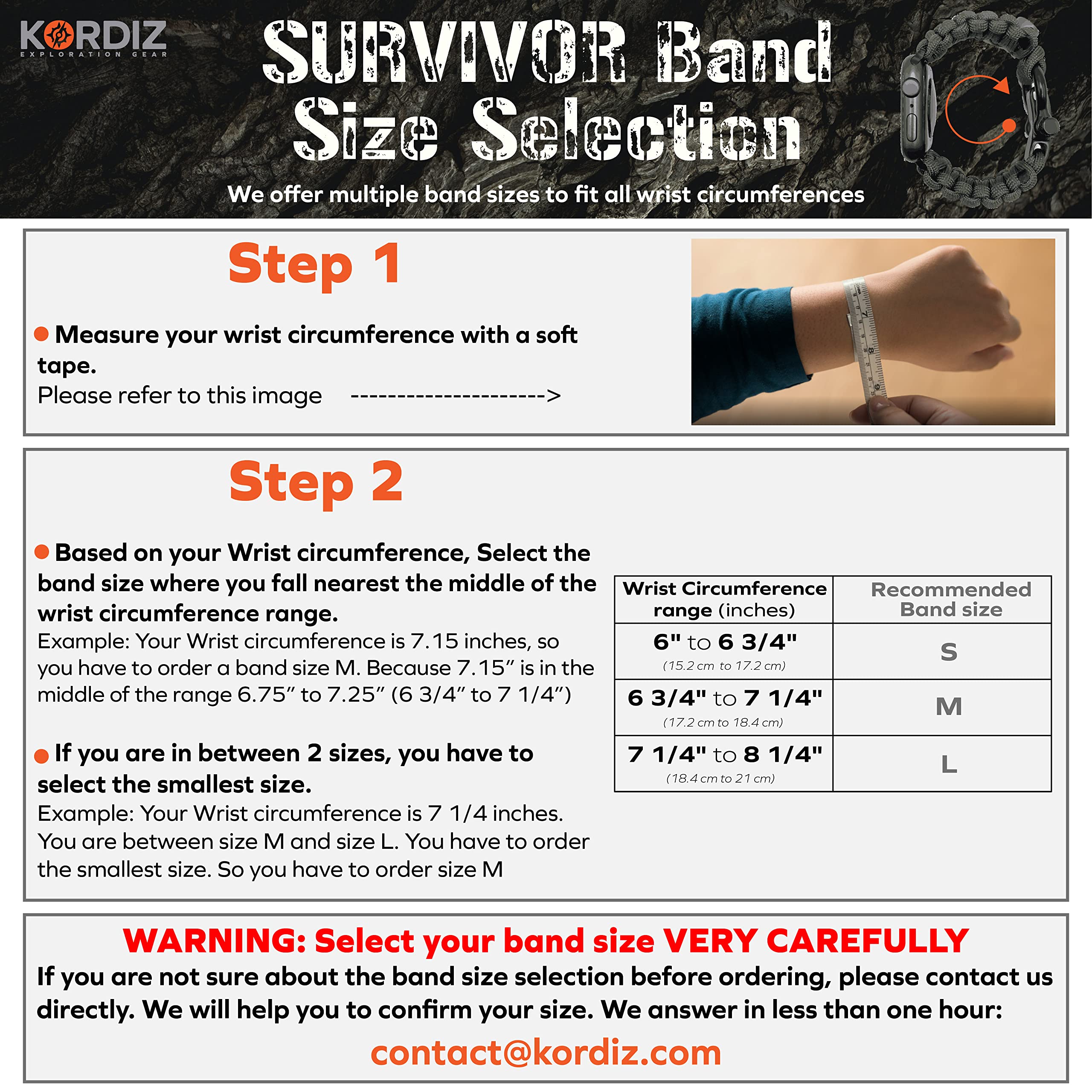 KORDIZ Survivor Pro - Correa de reloj de paracaídas compatible con Apple Watch de 42 mm, 44 mm, 45 mm, con grillete ajustable de acero inoxidable (negro/verde y micro coyote, M)