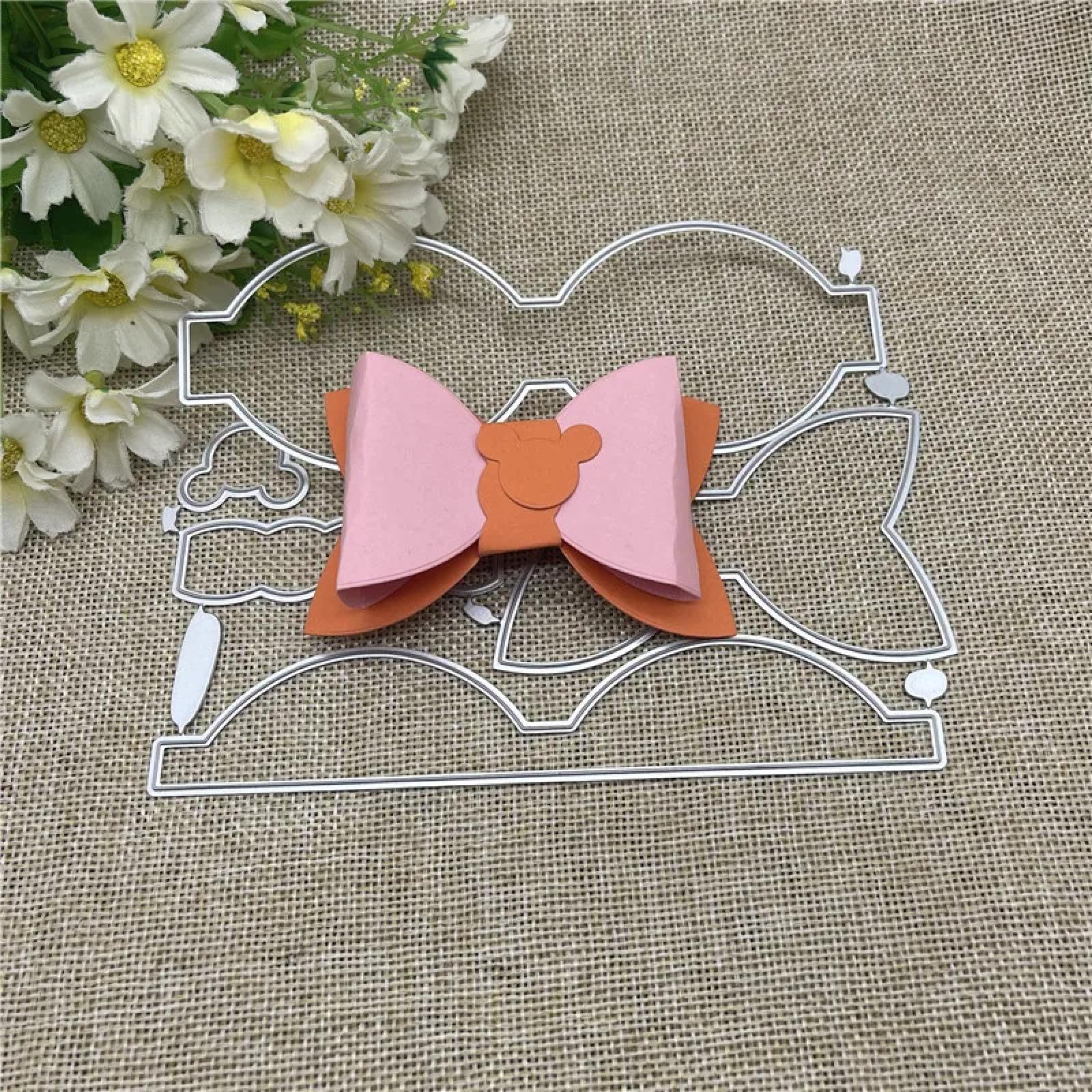 Matrices de découpe de scrapbooking pour nœuds et cartes cadeaux 15x12cm