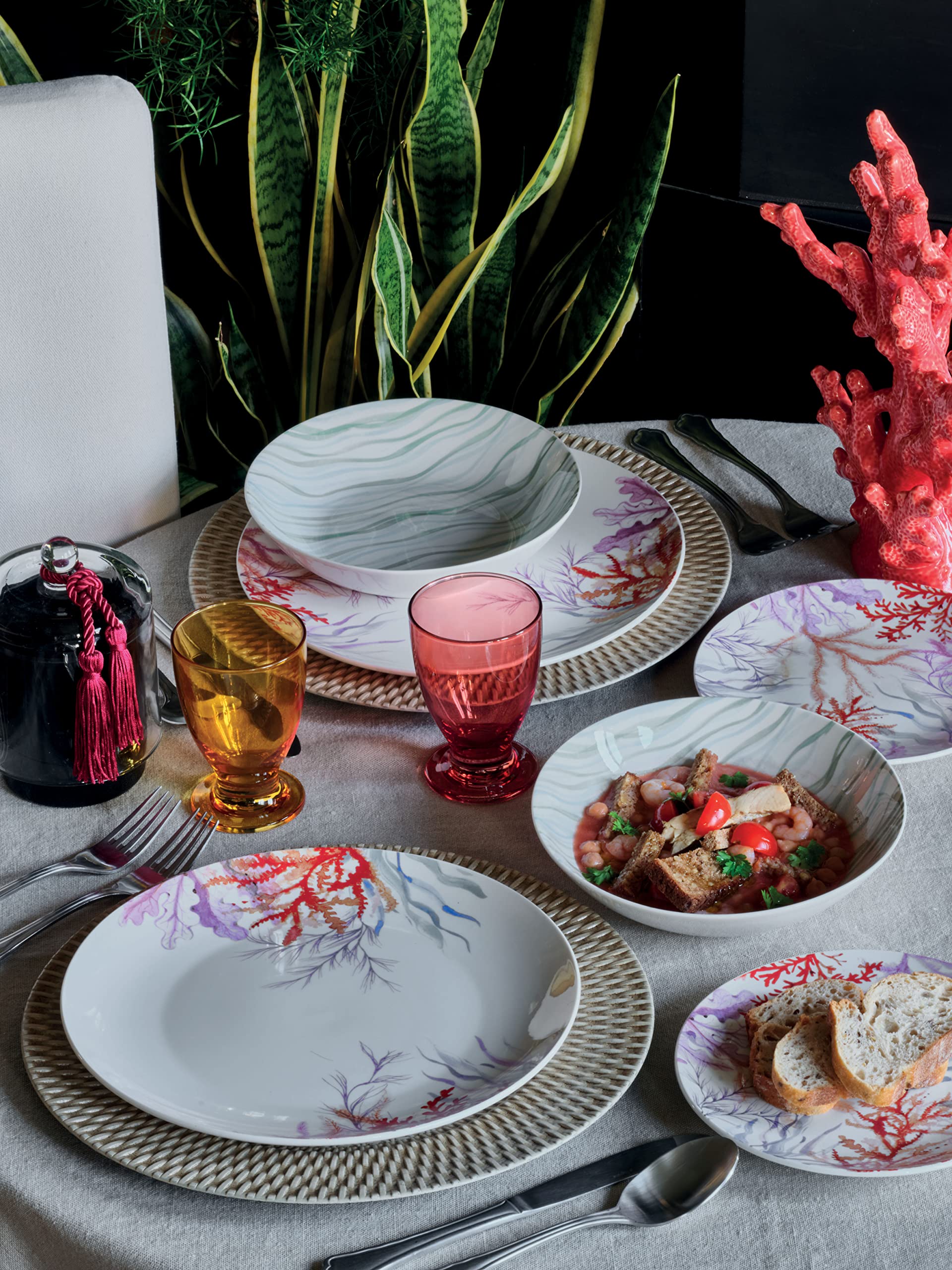 Servizio 18 Pezzi Tognana Tognana Florenne, Servizio Piatti 18 Pezzi Per 6 Persone | WhichOne Piatti Porcellana Decorati Floreali