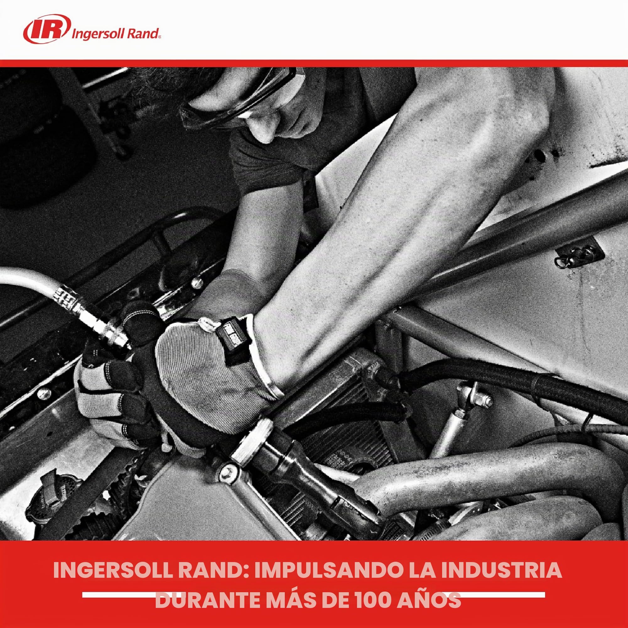 Ingersoll-Rand Mini Llave de Carraca Neumática 1105MAX-D2, 1/4", con 40,7 Nm y 300 RPM para Uso Profesional en Talleres de Mecánica