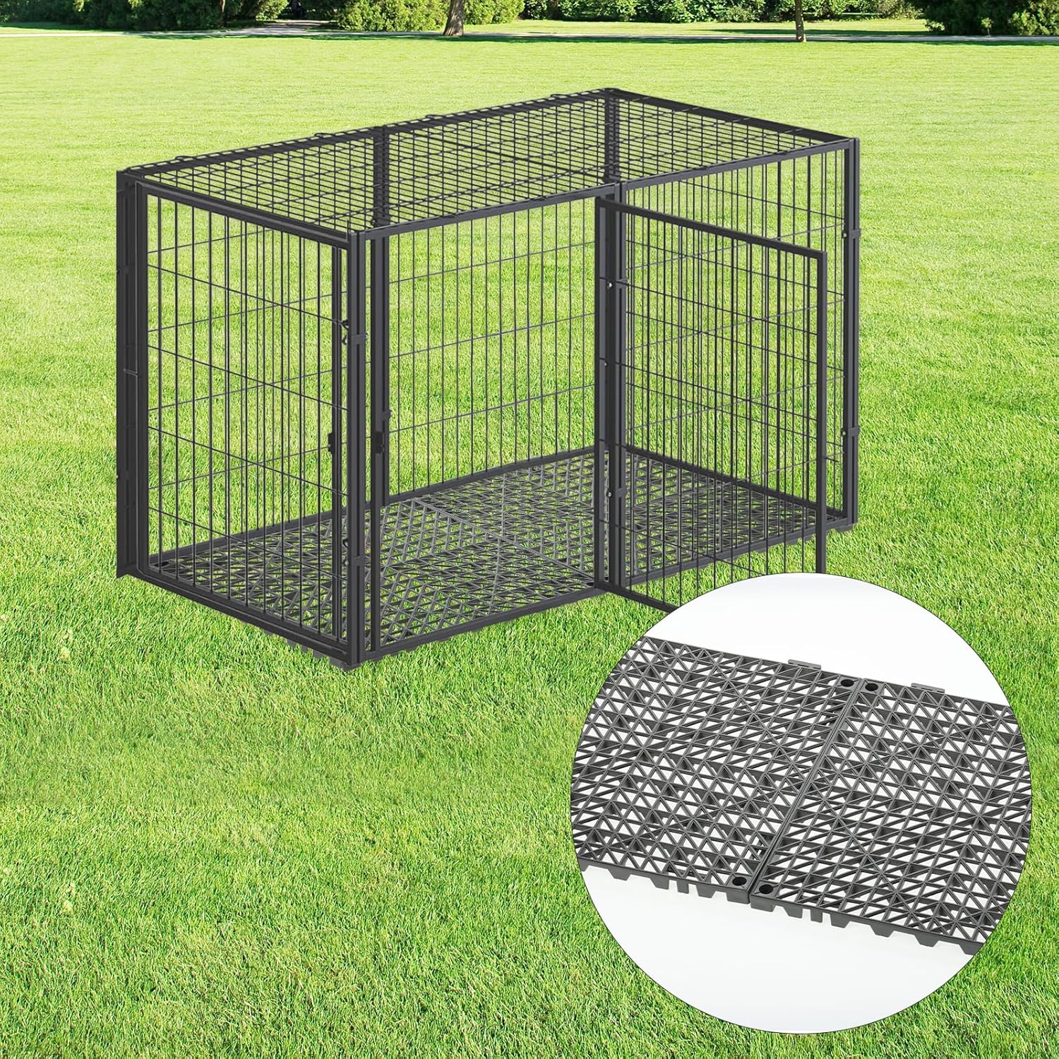 8 PCS Kennel Deck Kennel Flooring for Outdoor Dog Enclosure Keeping The Dog Away from The Ground(11.8inch*11.8inch)