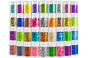 36 Colors Holographic Face Sequins and Glitter for Nail, Body, Eye Makeup