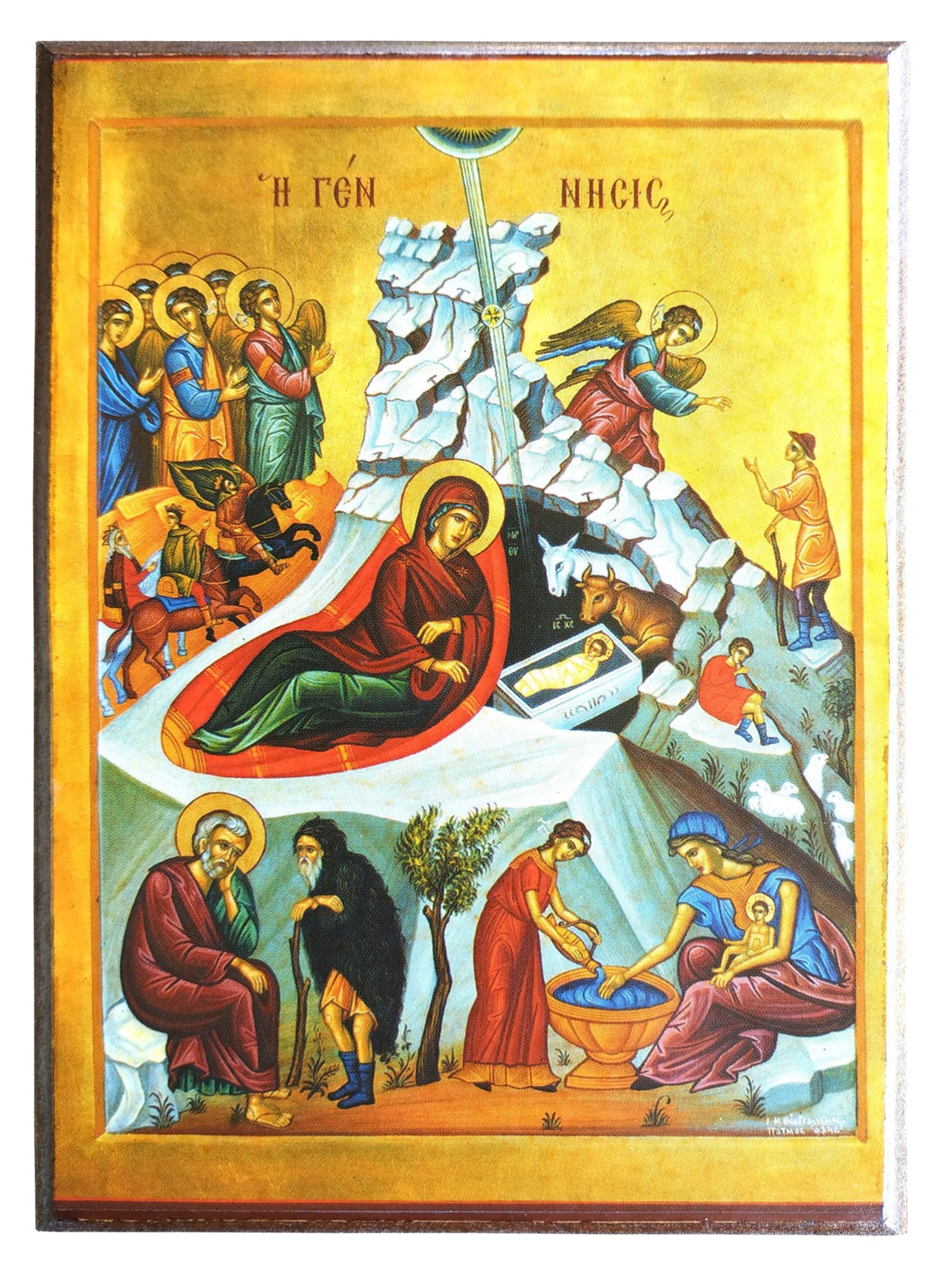 NATIVITY OF CHRIST - Greek Byzantine Orthodox Icon