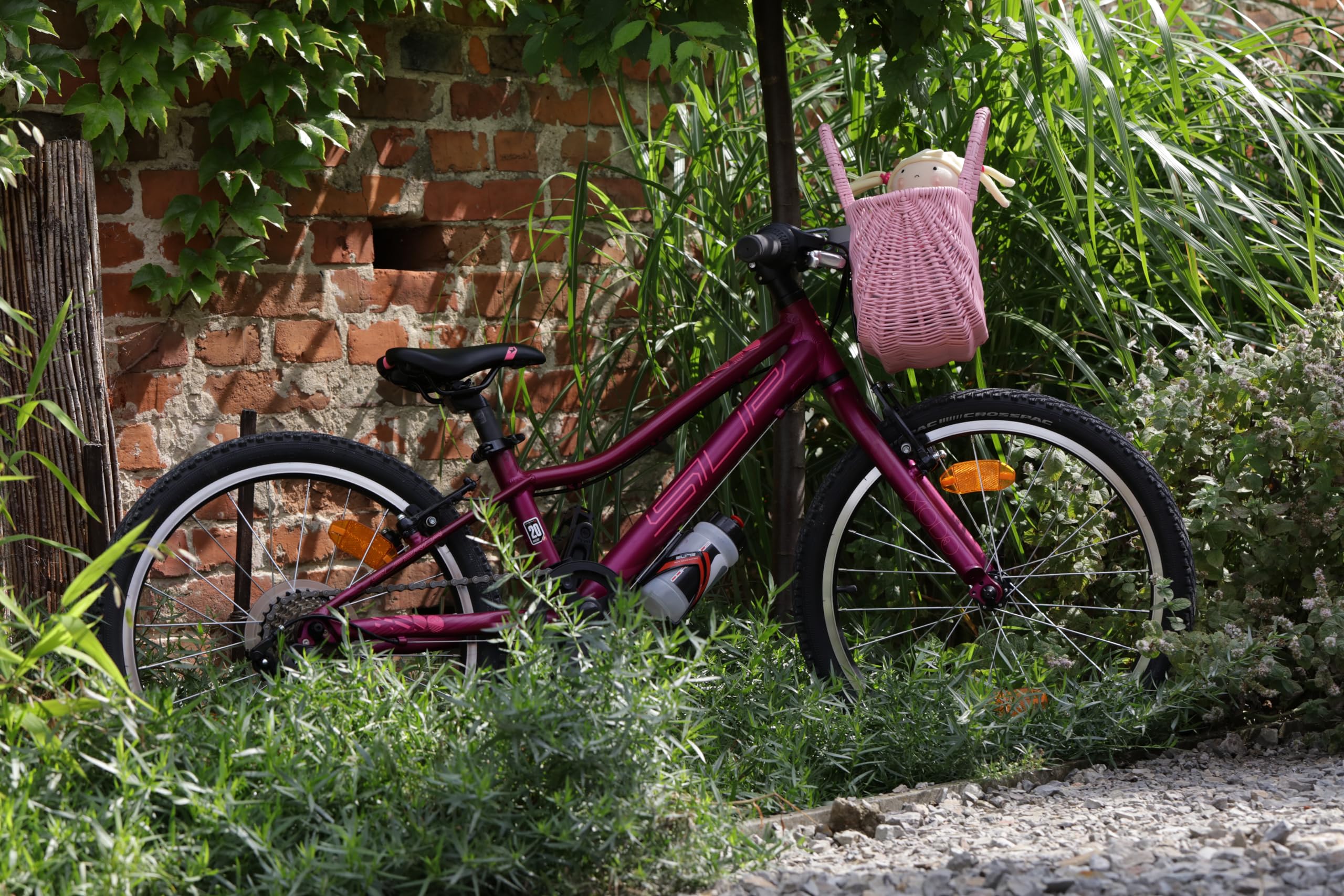 e-wicker24 Panier, Panier pour Un vélo, vélo Panier à vélo Vintage Style rétro, avec Panier à vélo en Osier pour Guidon, Transporter en Osier pour Un vélo